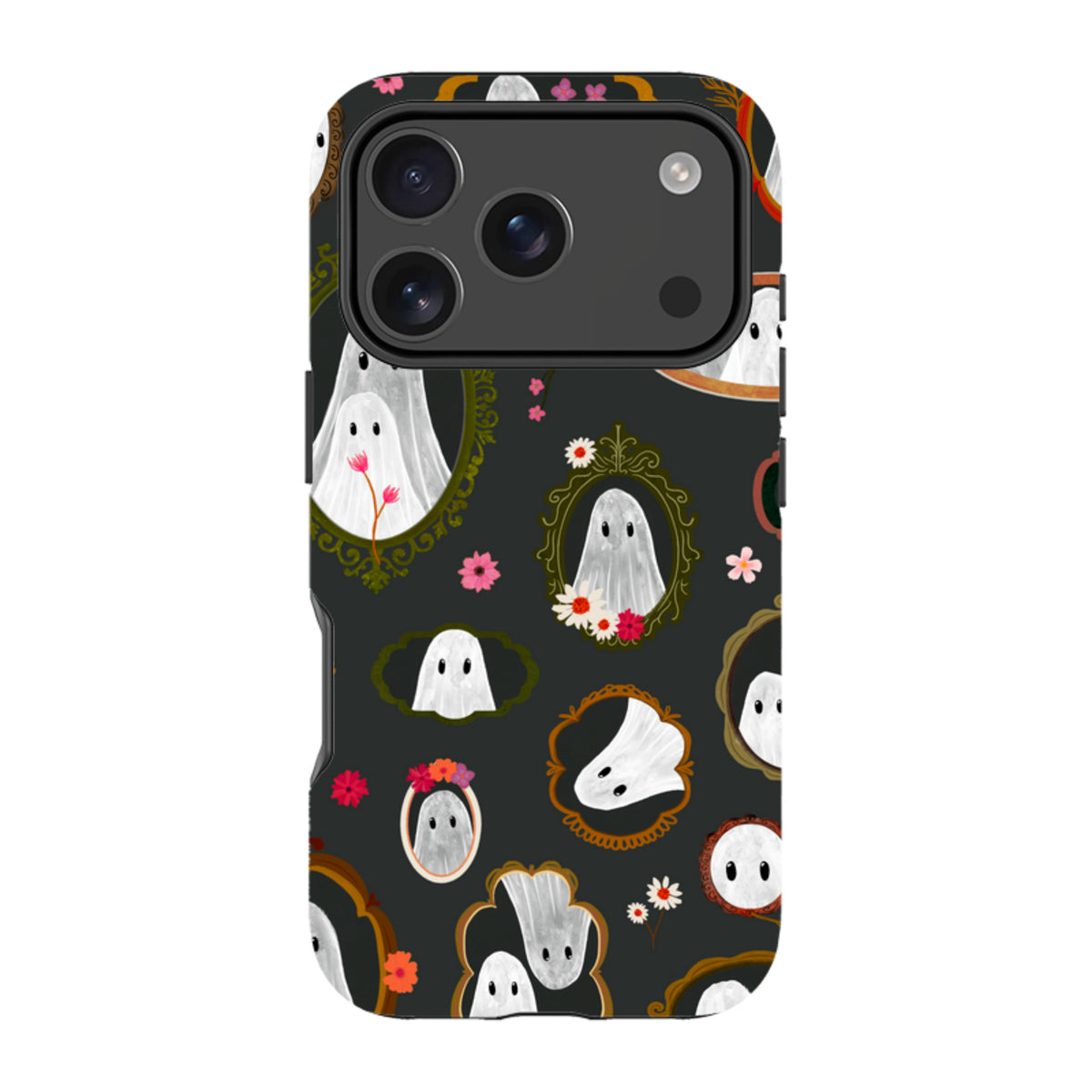 iPhone Tough Case - Framed Ghosts - Charcoal By Katherine Quinn