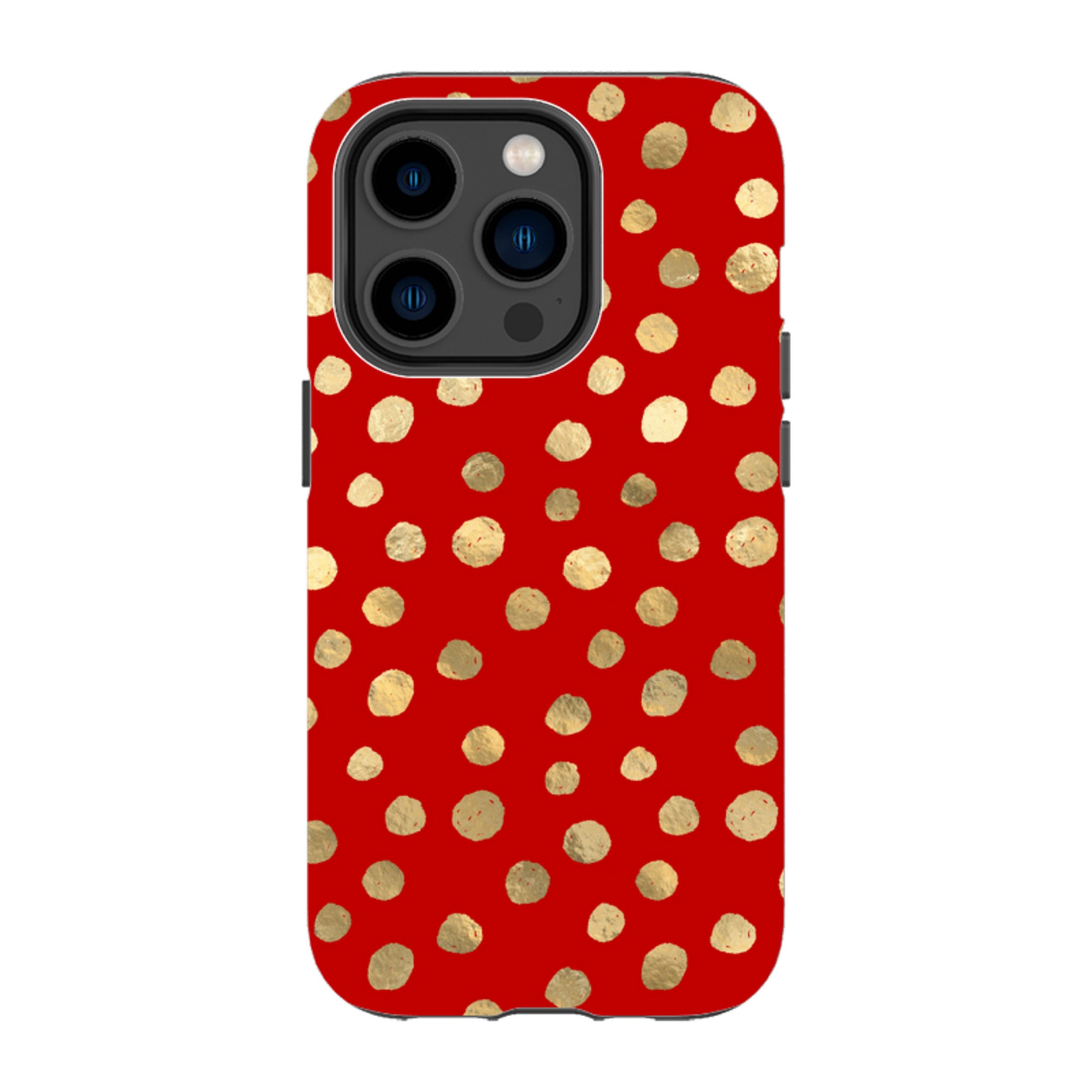 iPhone Tough Case - Burgundy and Gold Stars
