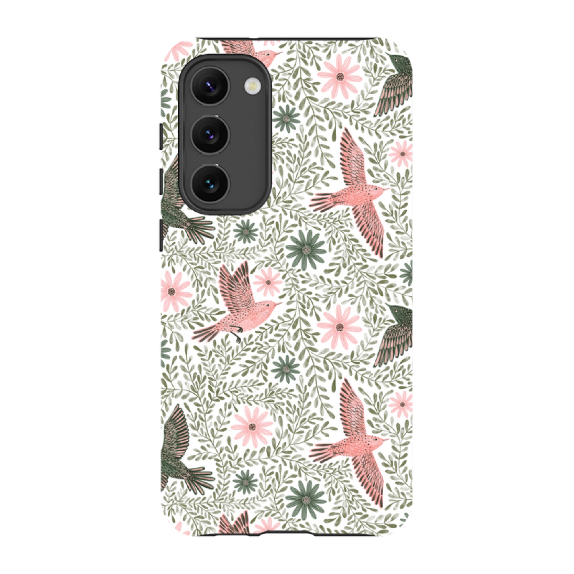 Samsung Tough Case - Bird Pattern Green By Lee Foster Wilson