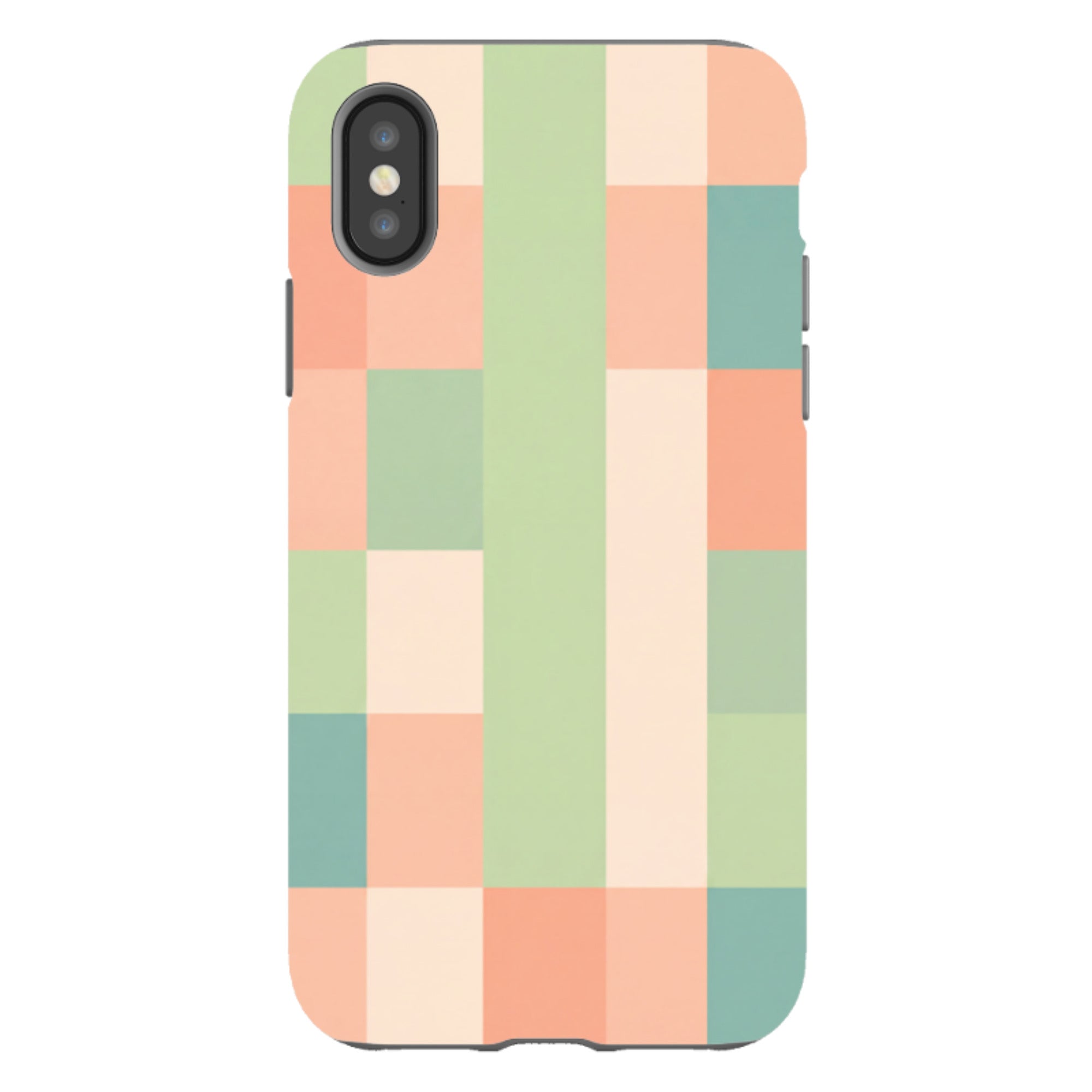 iPhone Tough Case - Pastel Gingham