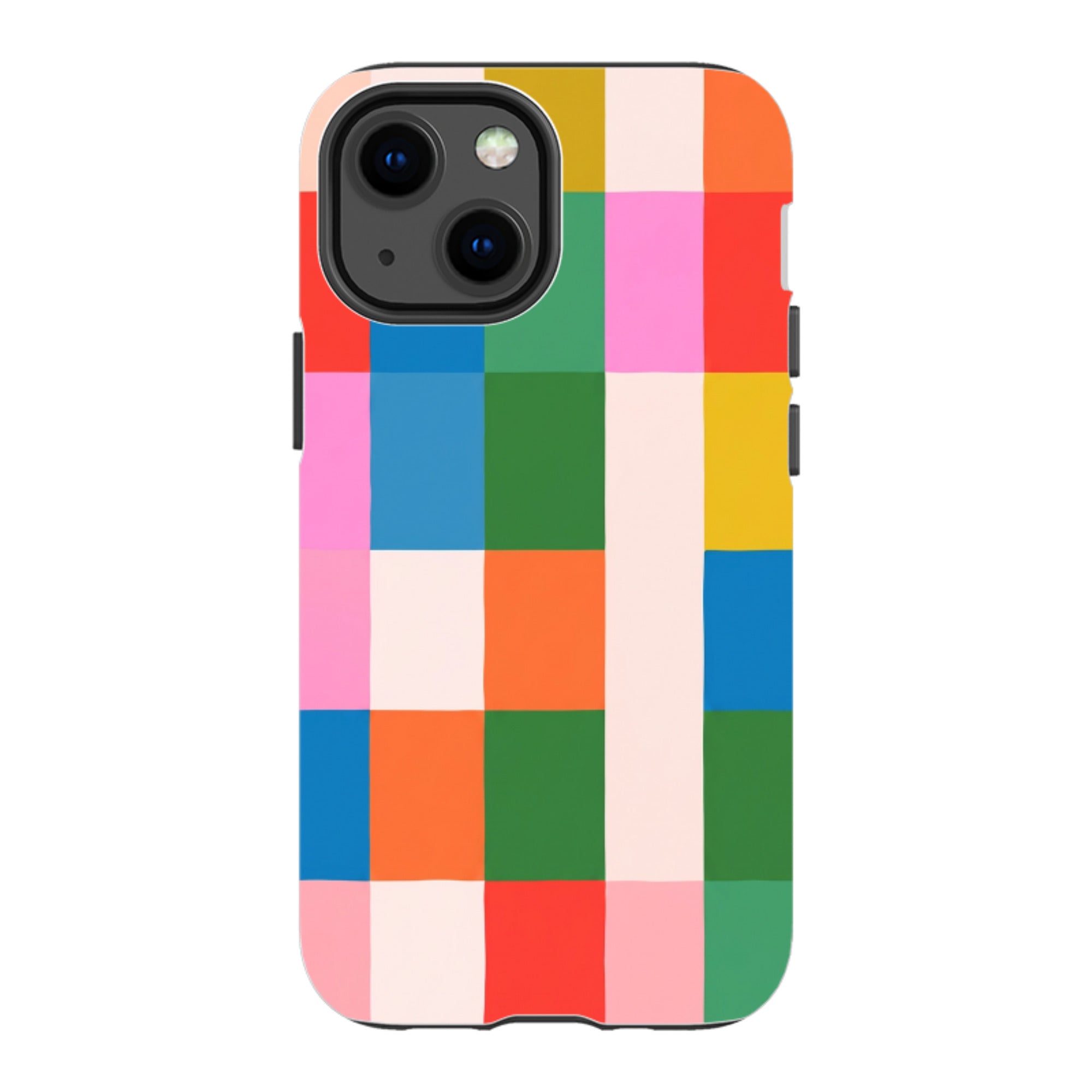 iPhone Tough Case - Multicolour Patchwork plaid
