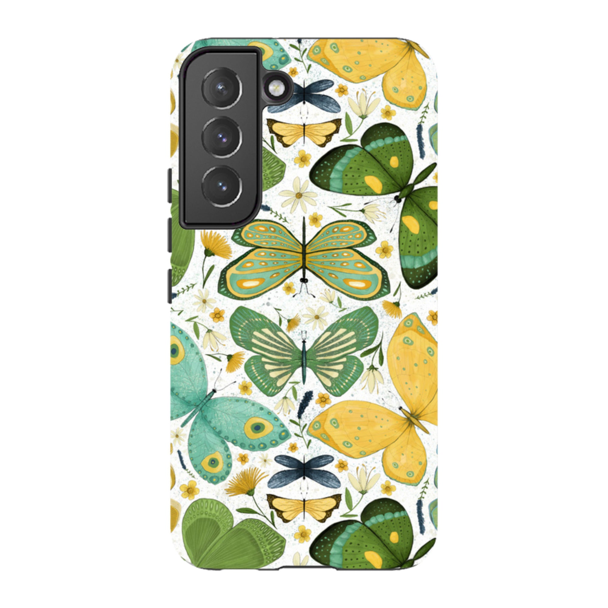 Samsung Tough Case - Green Butterflies By Maja Lindberg