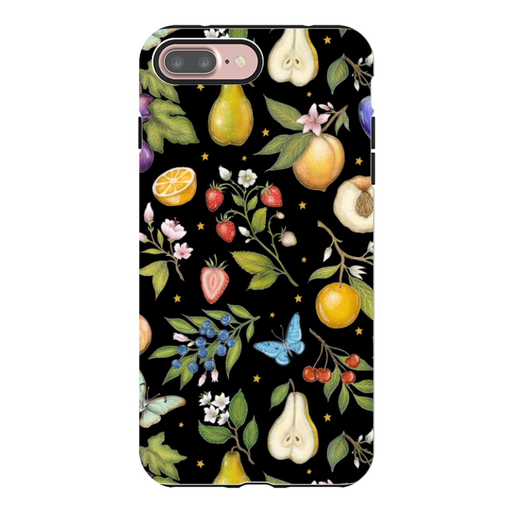 iPhone Tough Case - Black Fruits By Catherine Rowe