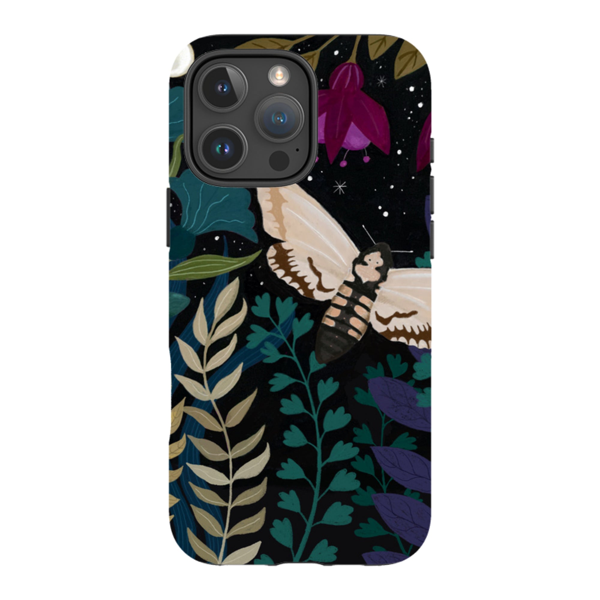 iPhone Tough Case - Midnight Moths By Bex Parkin