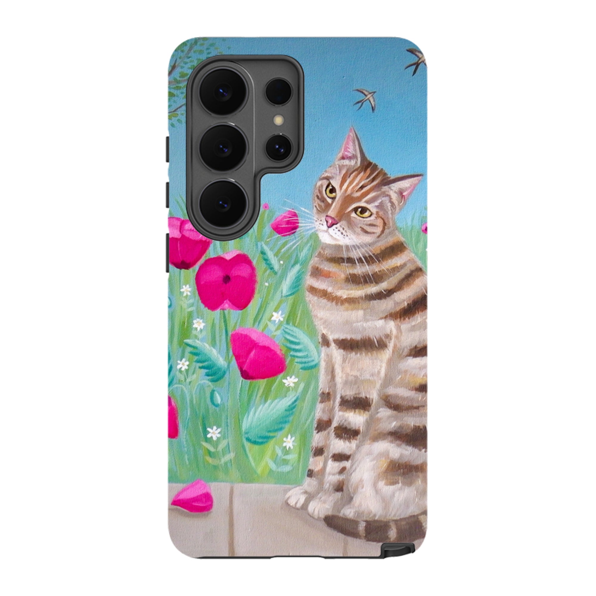 Samsung Tough Case - Cat Floral By Mary Stubberfield