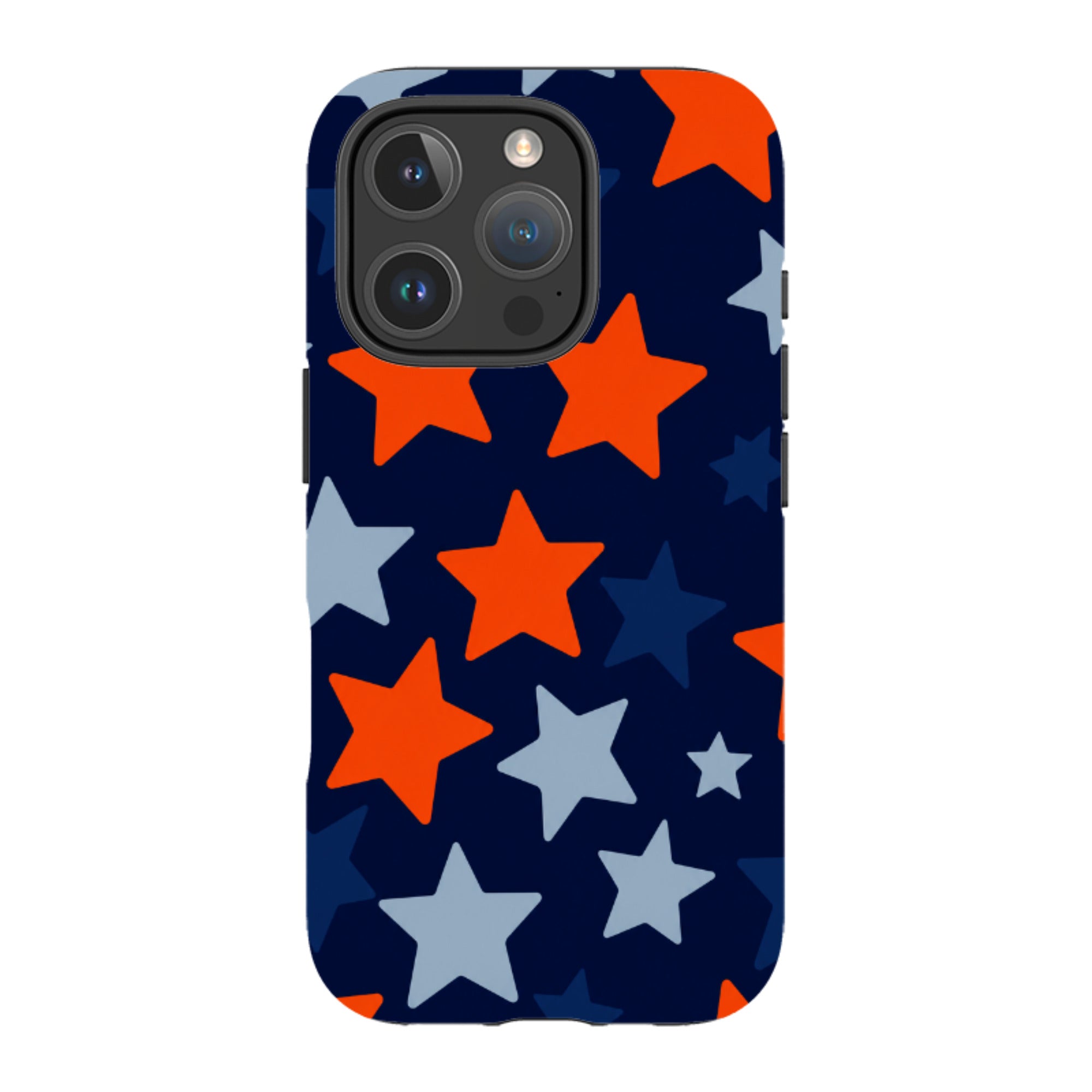 iPhone Tough Case - Navy Blue & Orange Star