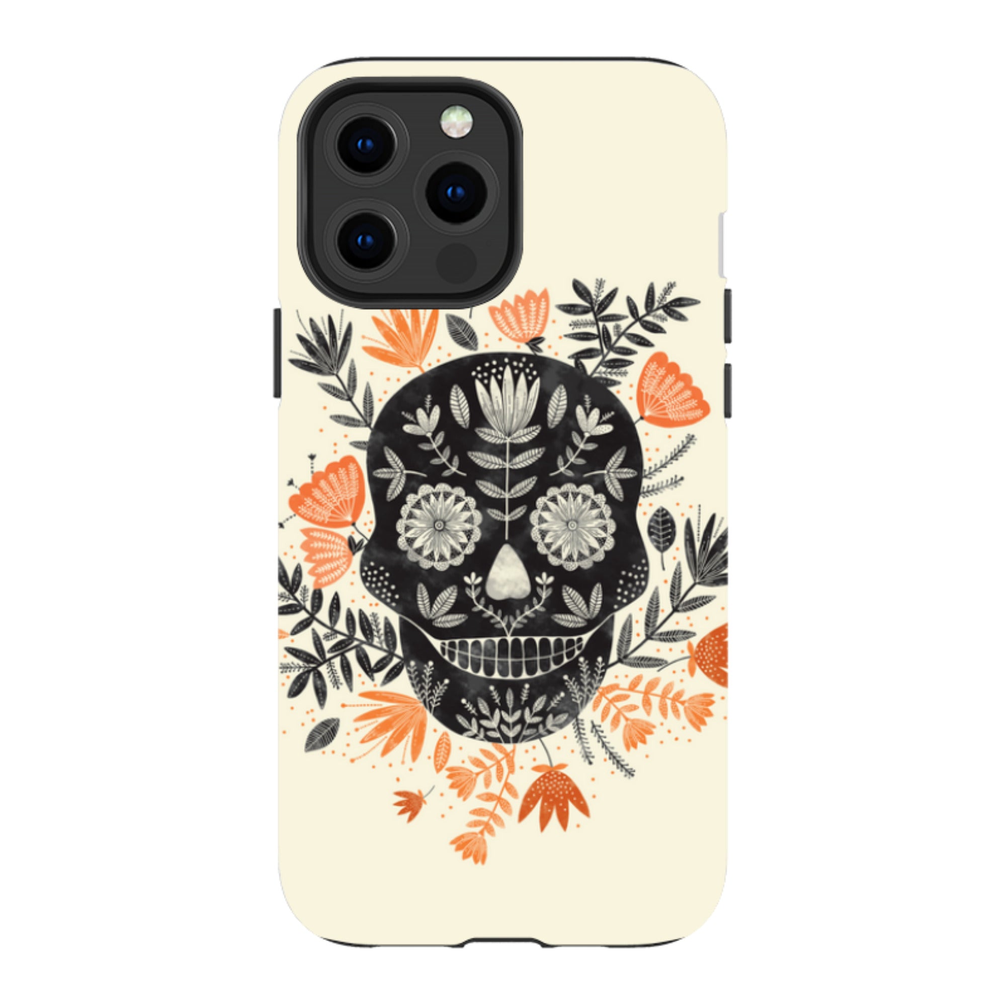 iPhone Tough Case - Sugar Skull Cream By Jade Mosinski