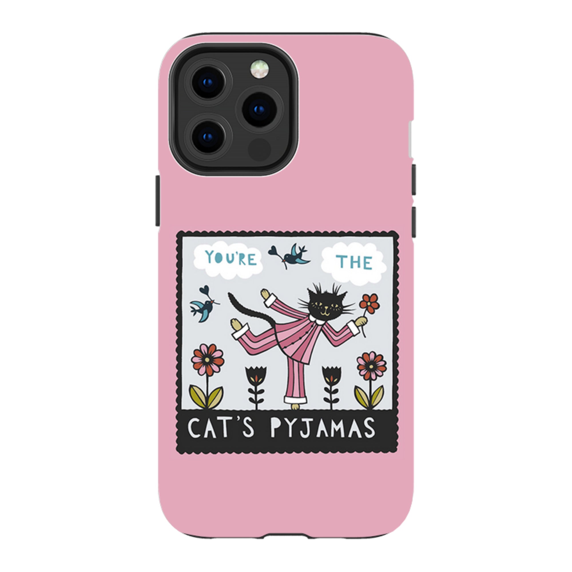 iPhone Tough Case - Cats Pyjamas Pink By Suzy Taylor