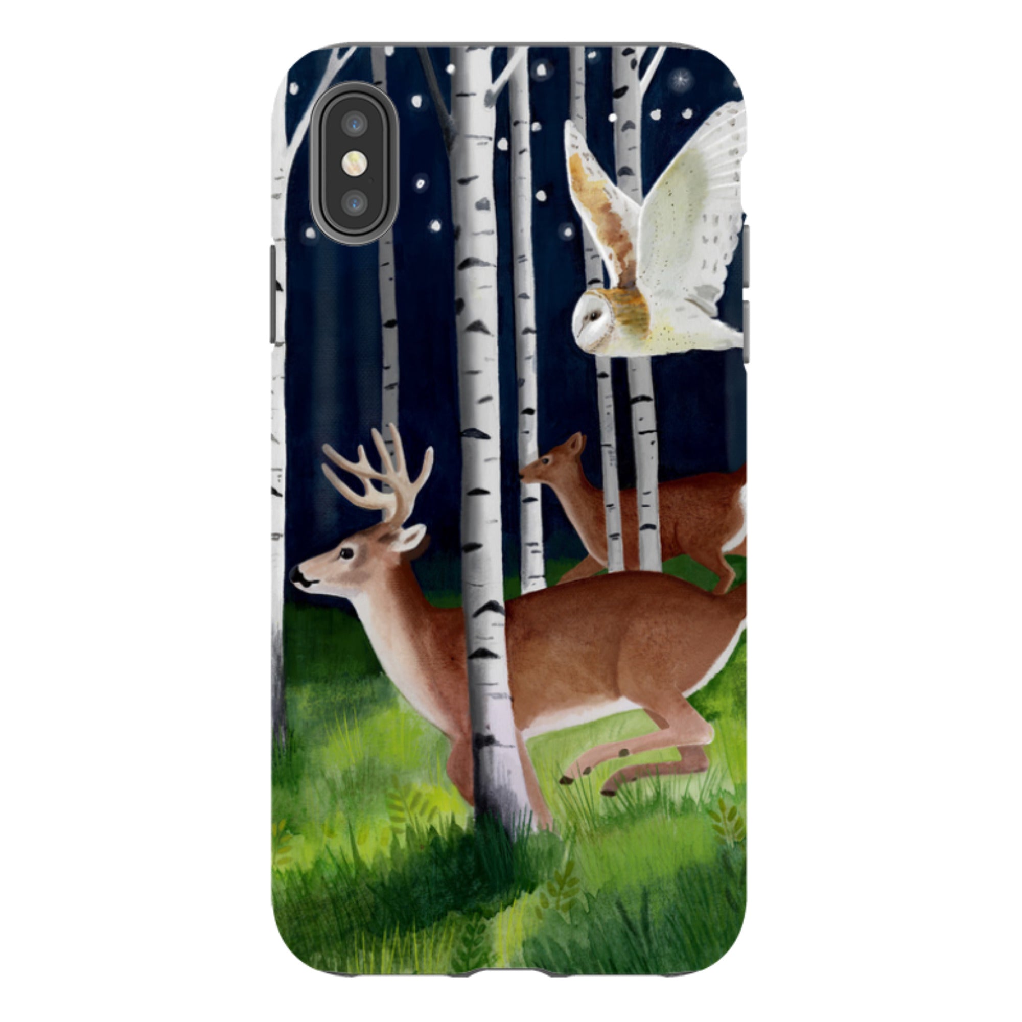 iPhone Tough Case - Green Forest By Bex Parkin