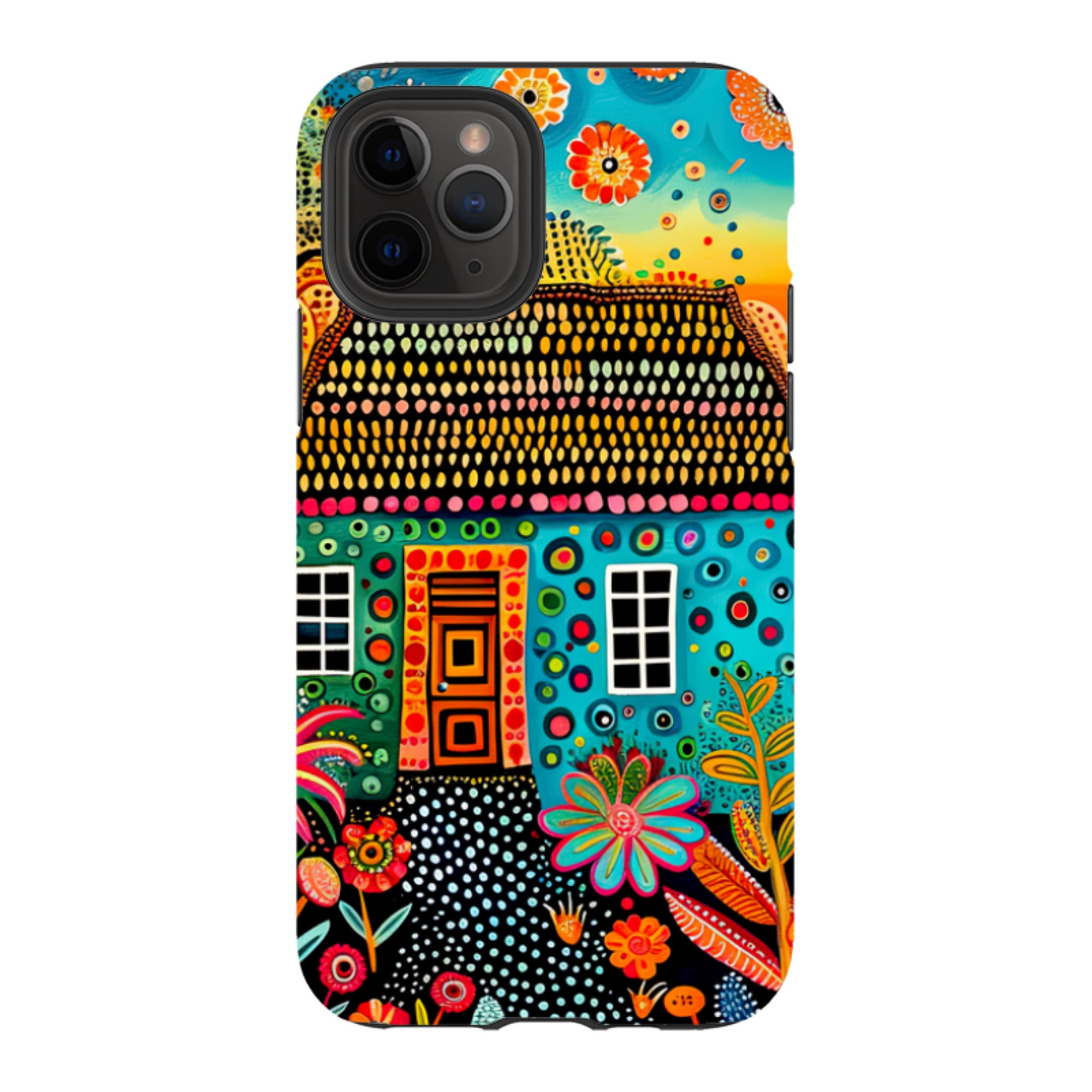 iPhone Case - Folk Art House VII
