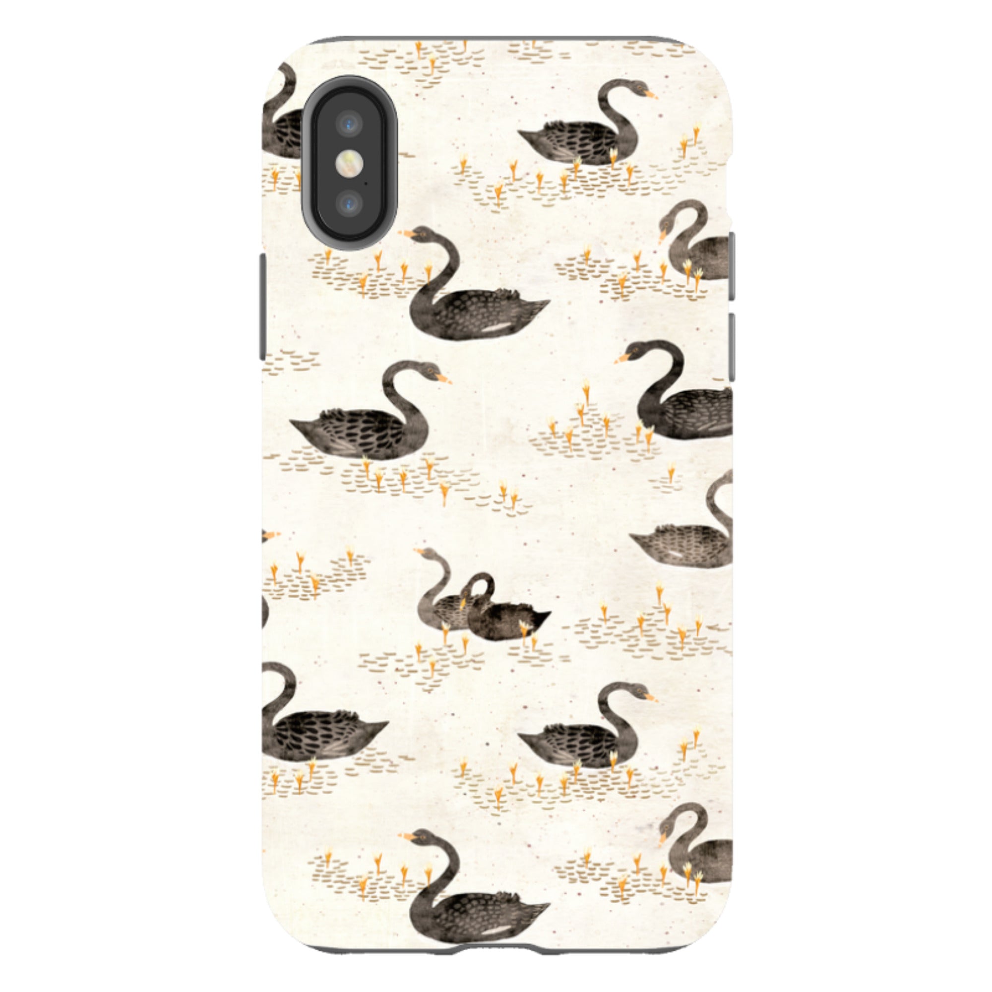 iPhone Tough Case - Swans Cream By Katherine Quinn