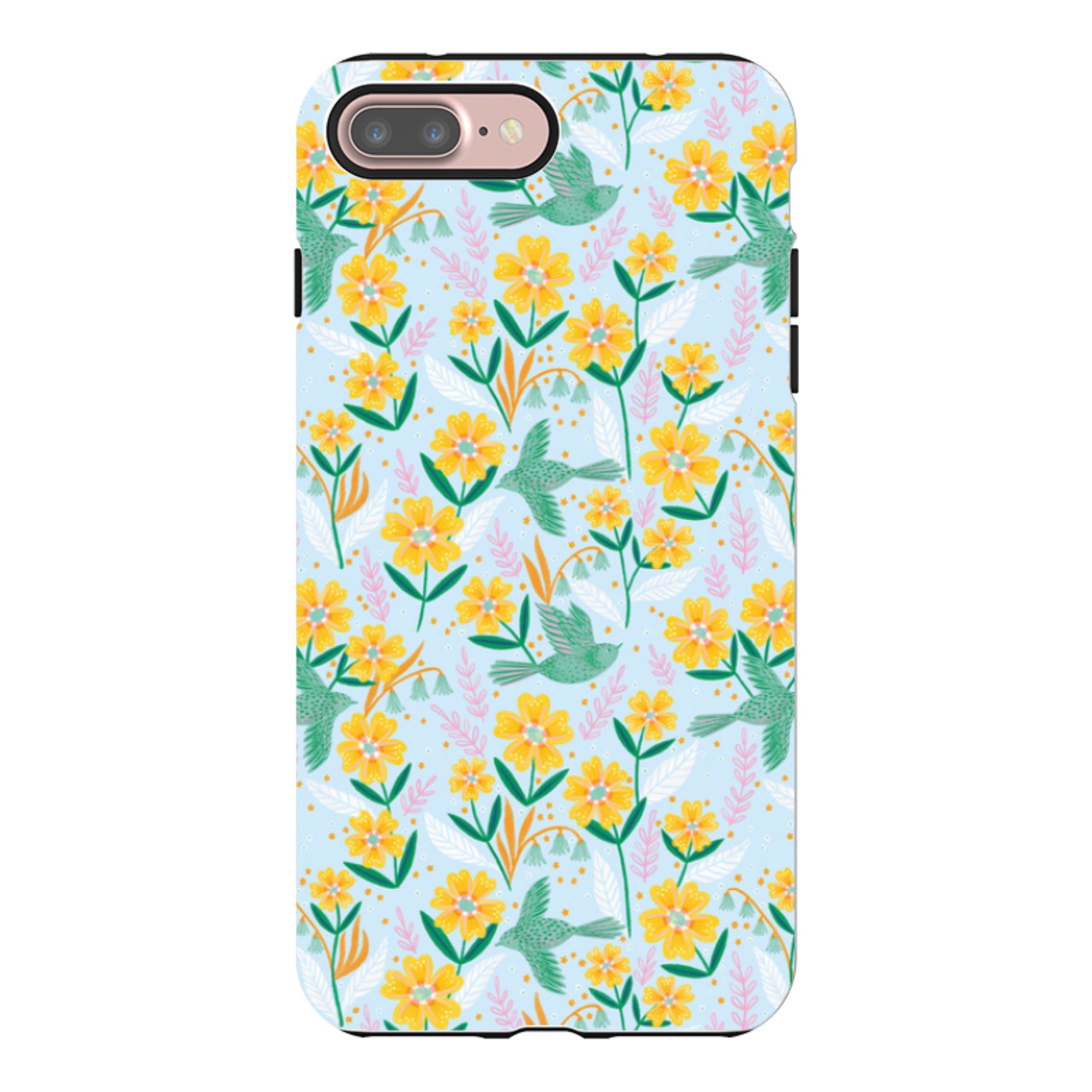 iPhone Tough Case - Sweet Birds Blue By Lee Foster Wilson