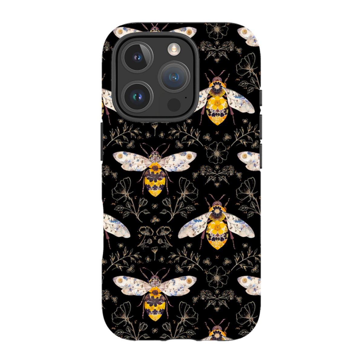 iPhone Tough Case - Midnight Bumble Bee Multi By Helen Ahpornsiri