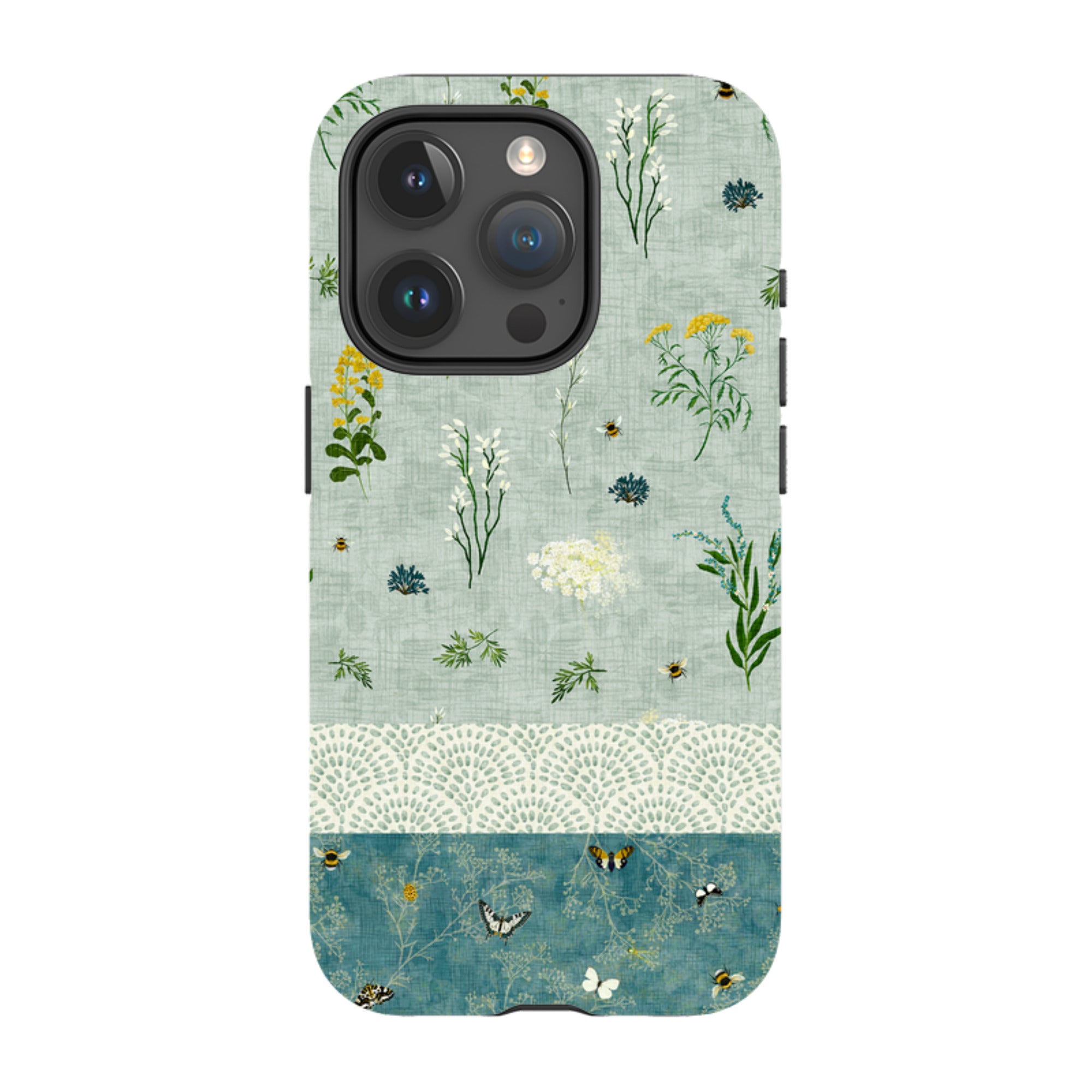 iPhone MagSafe Tough Case - Song Bird Florals and Bees 2 By Katherine Quinn