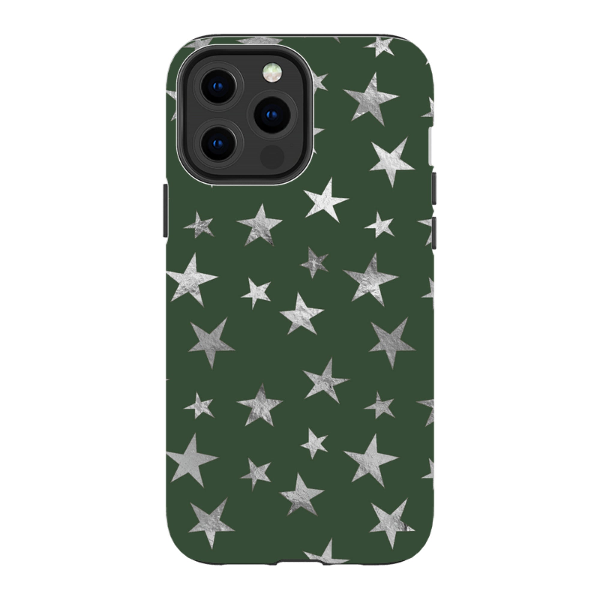 iPhone MagSafe Tough Case - Green and Silver Stars
