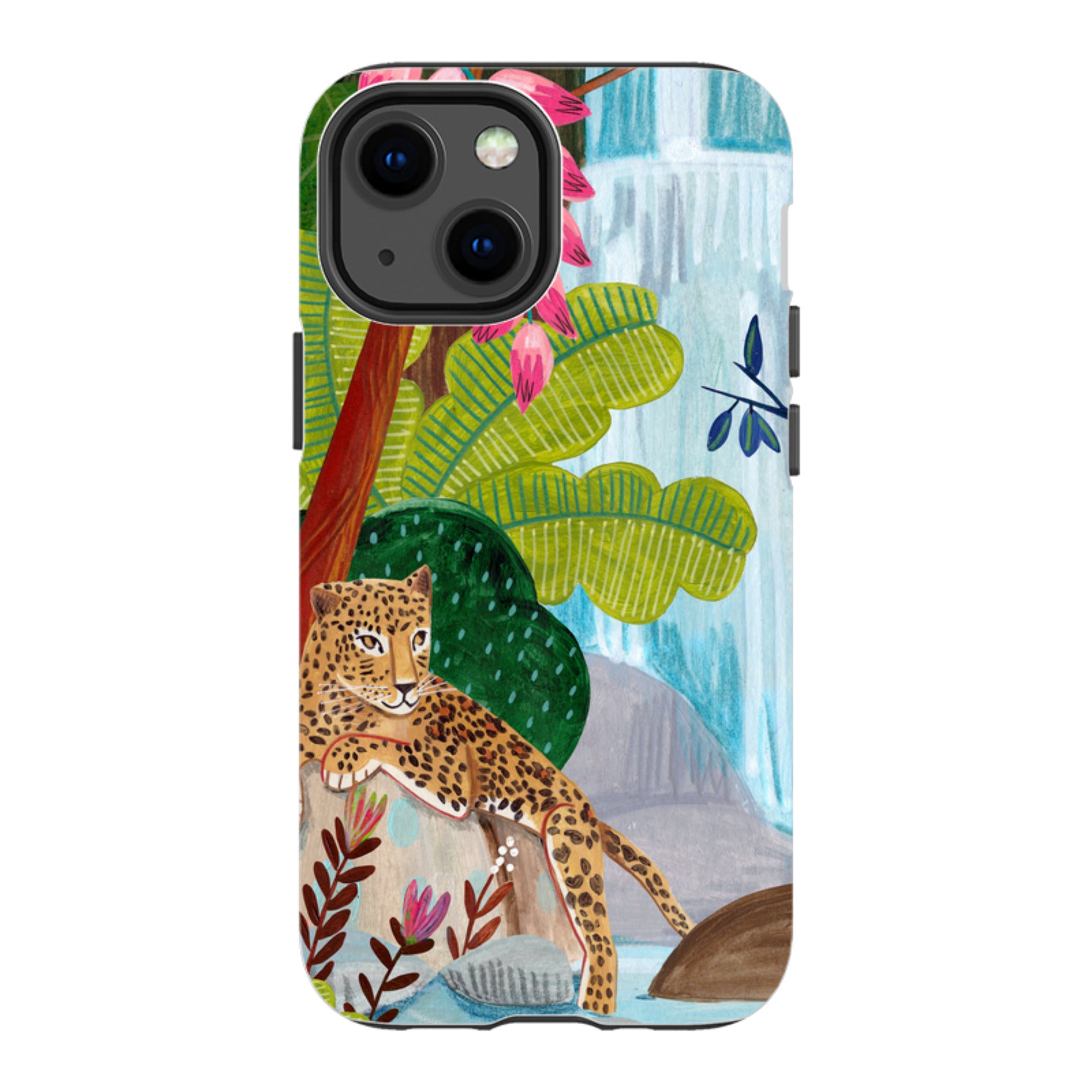 iPhone Tough Case - Waterfall Leopard By Caroline Bonne Muller
