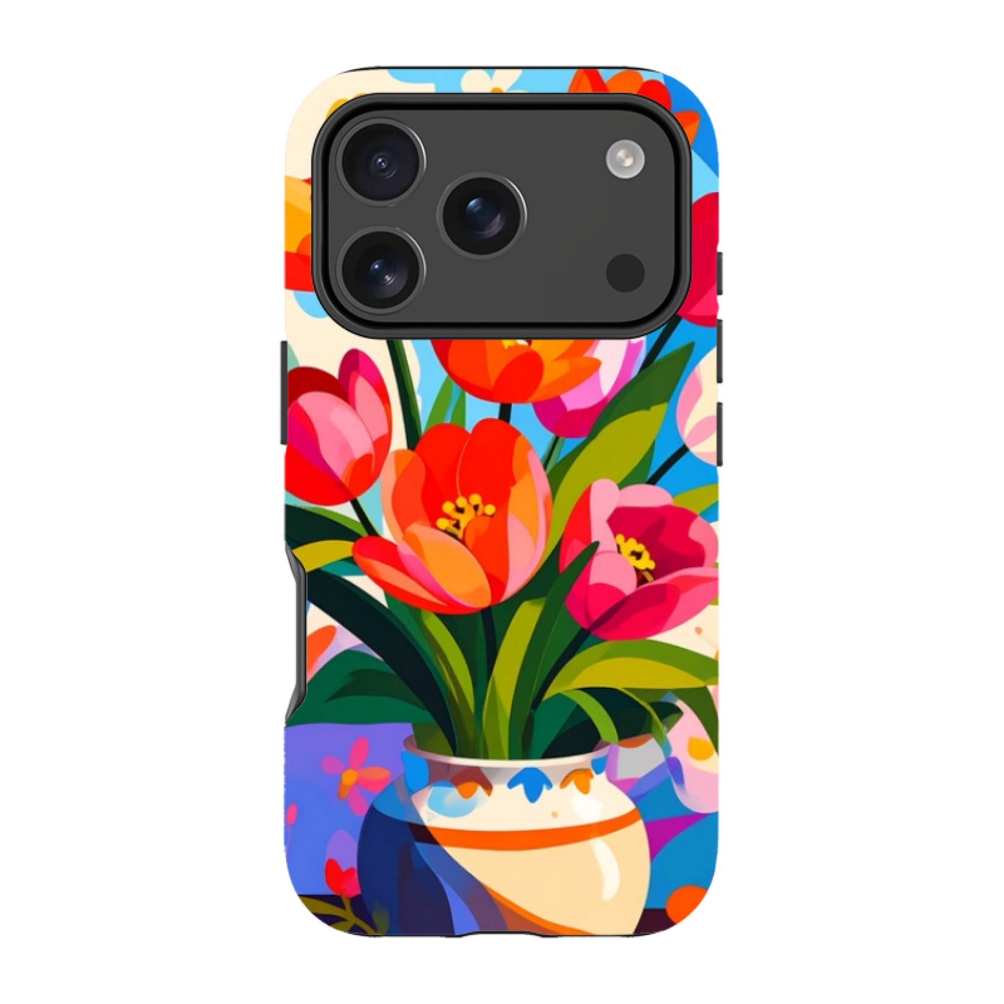 iPhone MagSafe Tough Case - Tulip Pot Floral