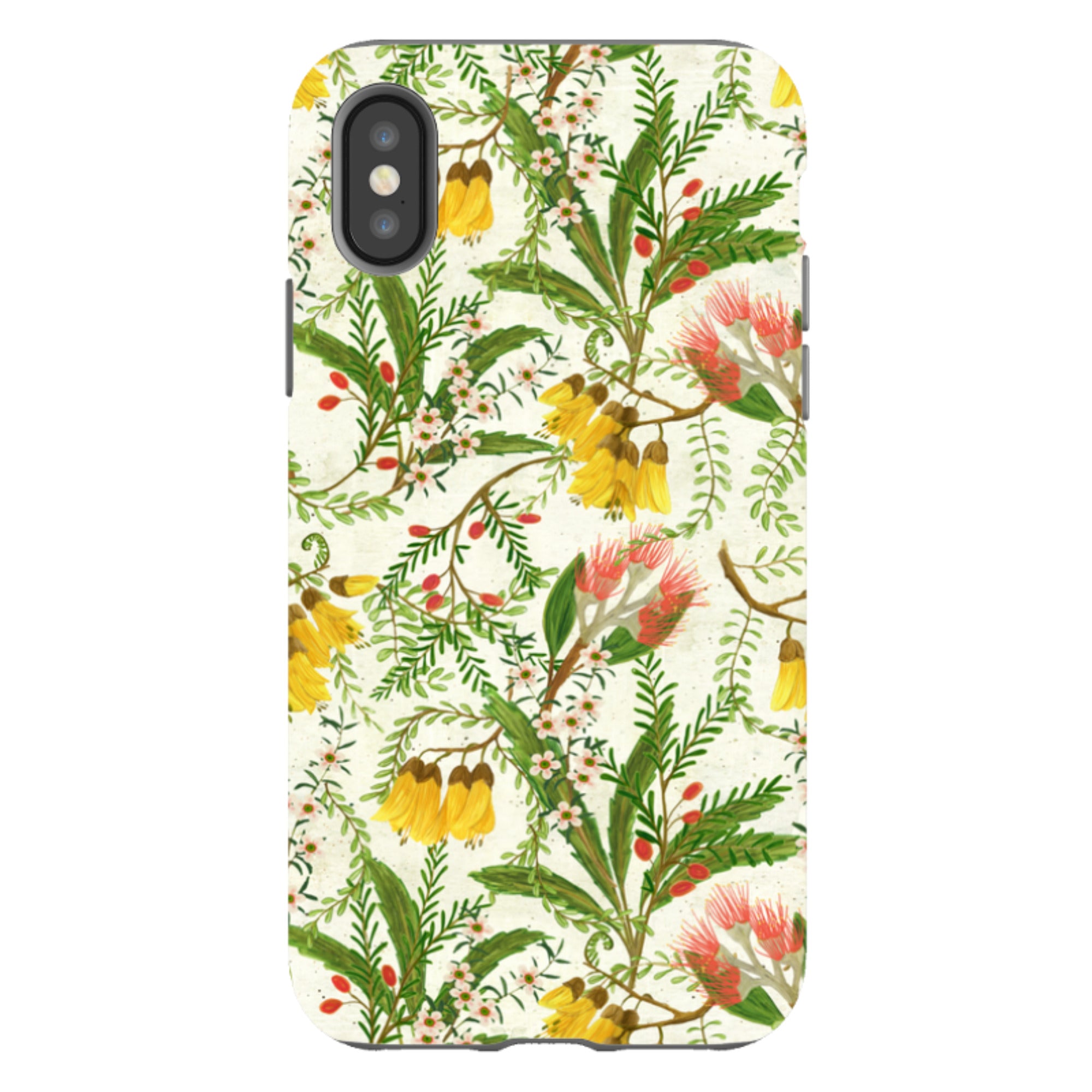 iPhone Tough Case - Kowhai And Bottle Brush By Katherine Quinn