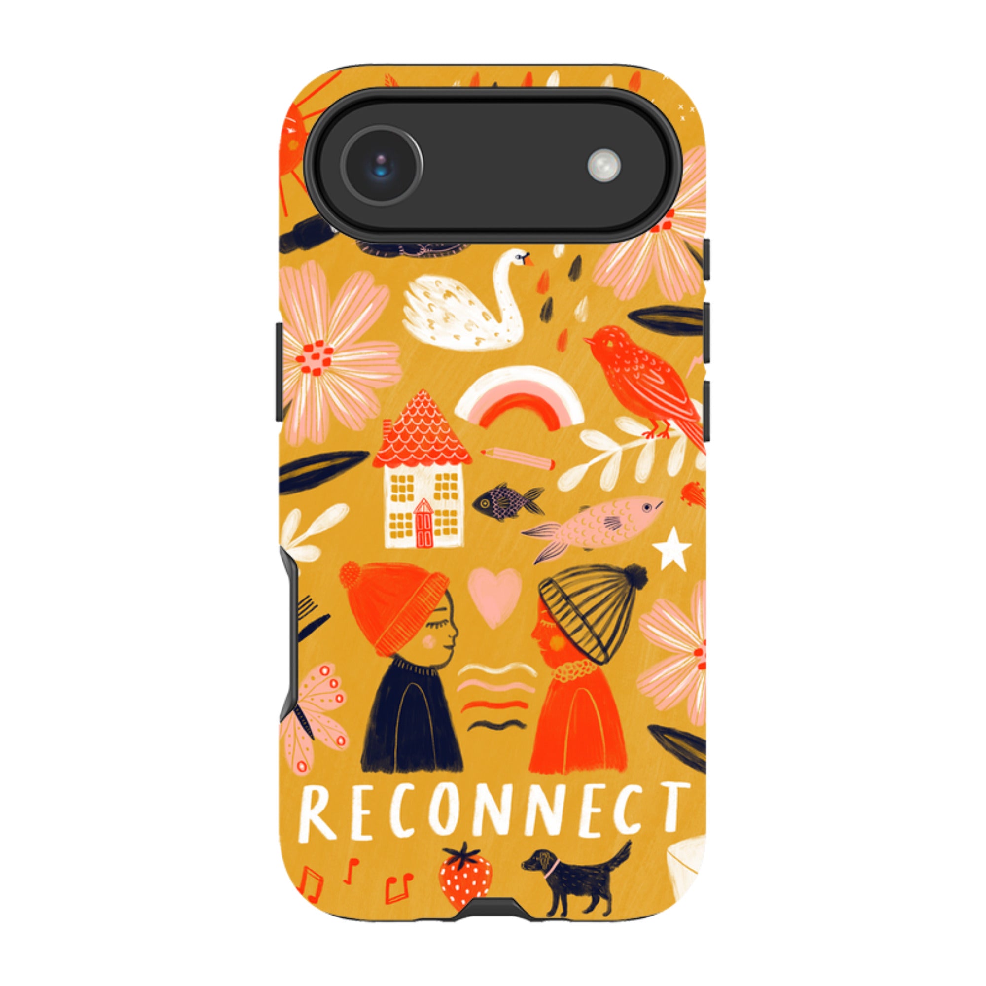 iPhone Tough Case - Reconnect Yellow By Lee Foster Wilson