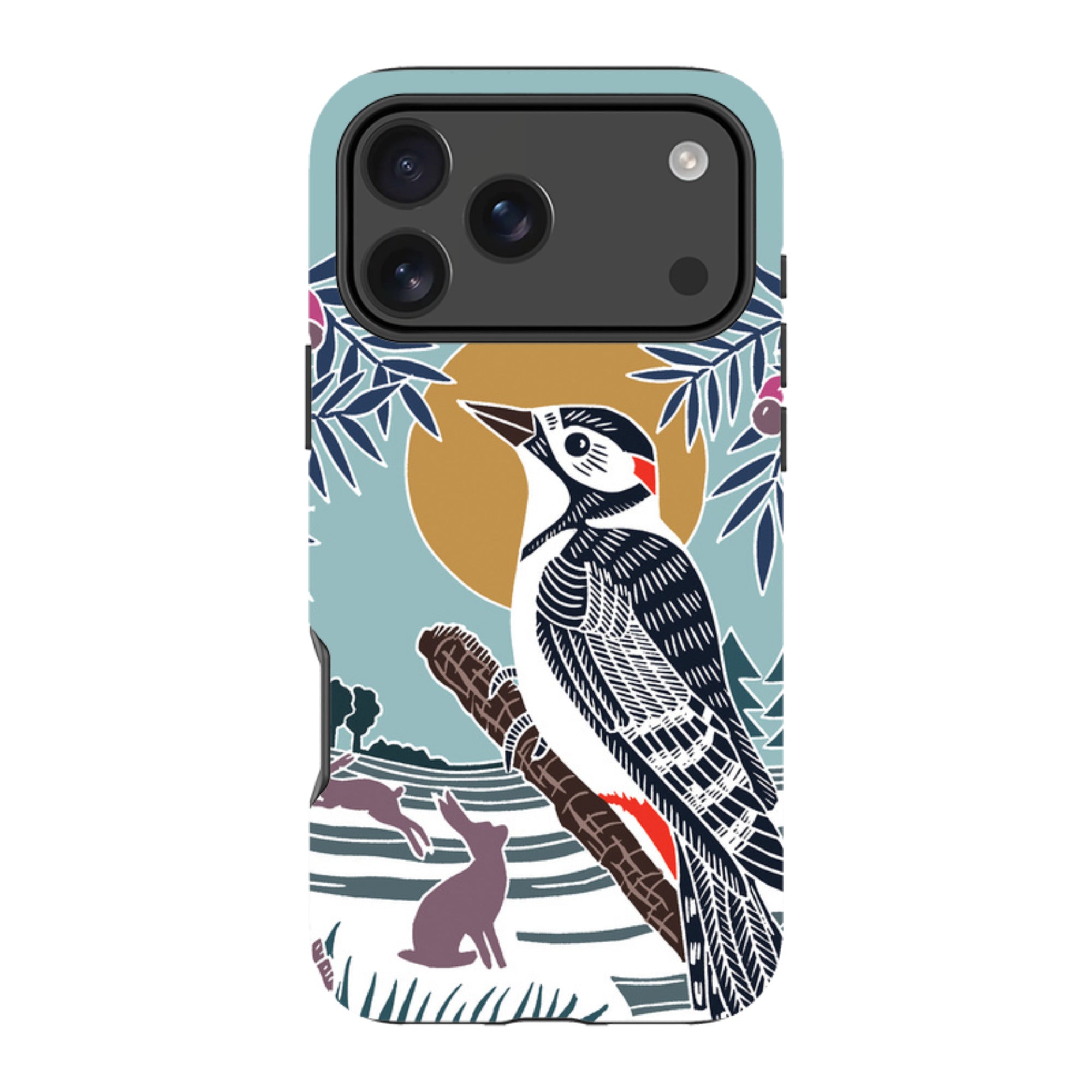 iPhone Tough Case - Woodpecker Brown By Kate Heiss