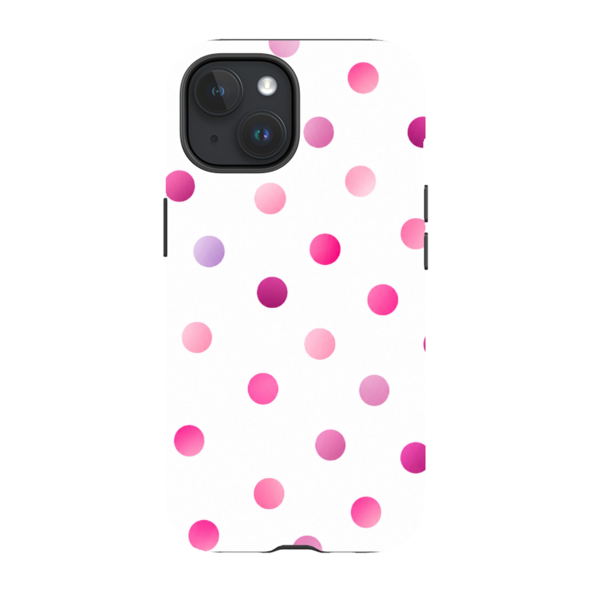 iPhone MagSafe Tough Case - Pink Polka Dot