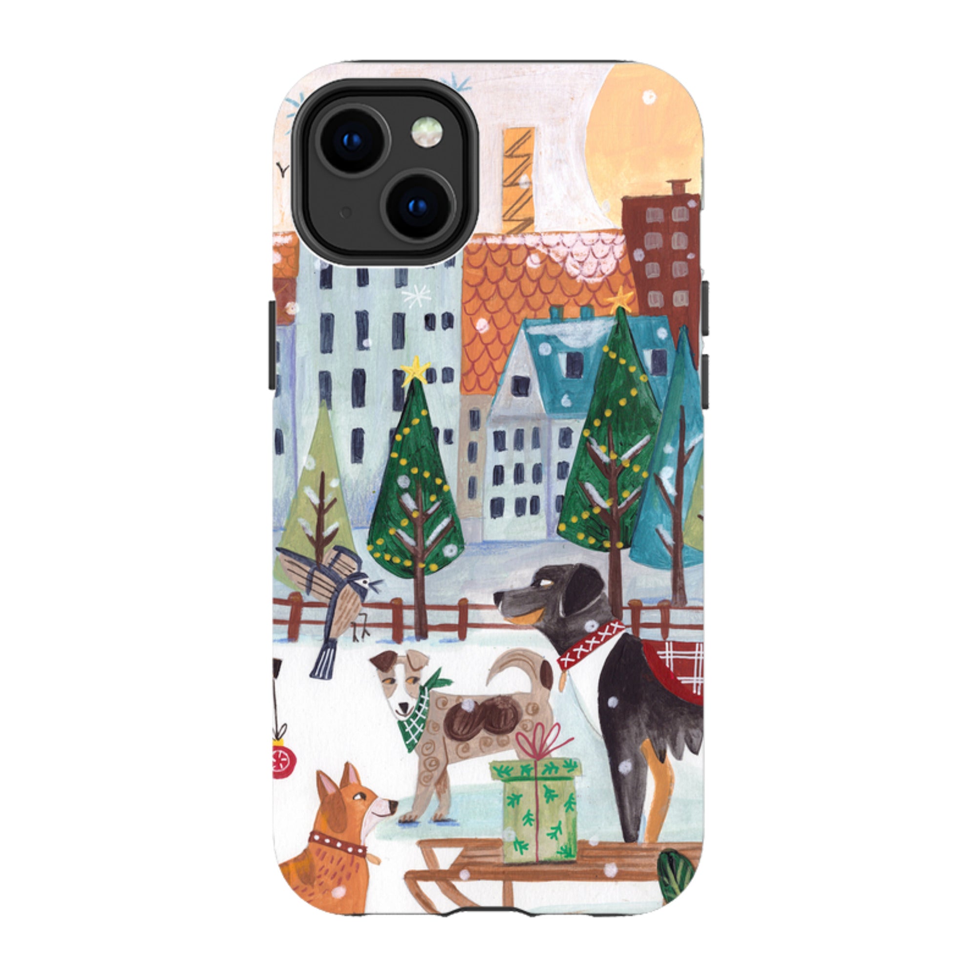 iPhone Tough Case - Christmas Dogs By Caroline Bonne Muller