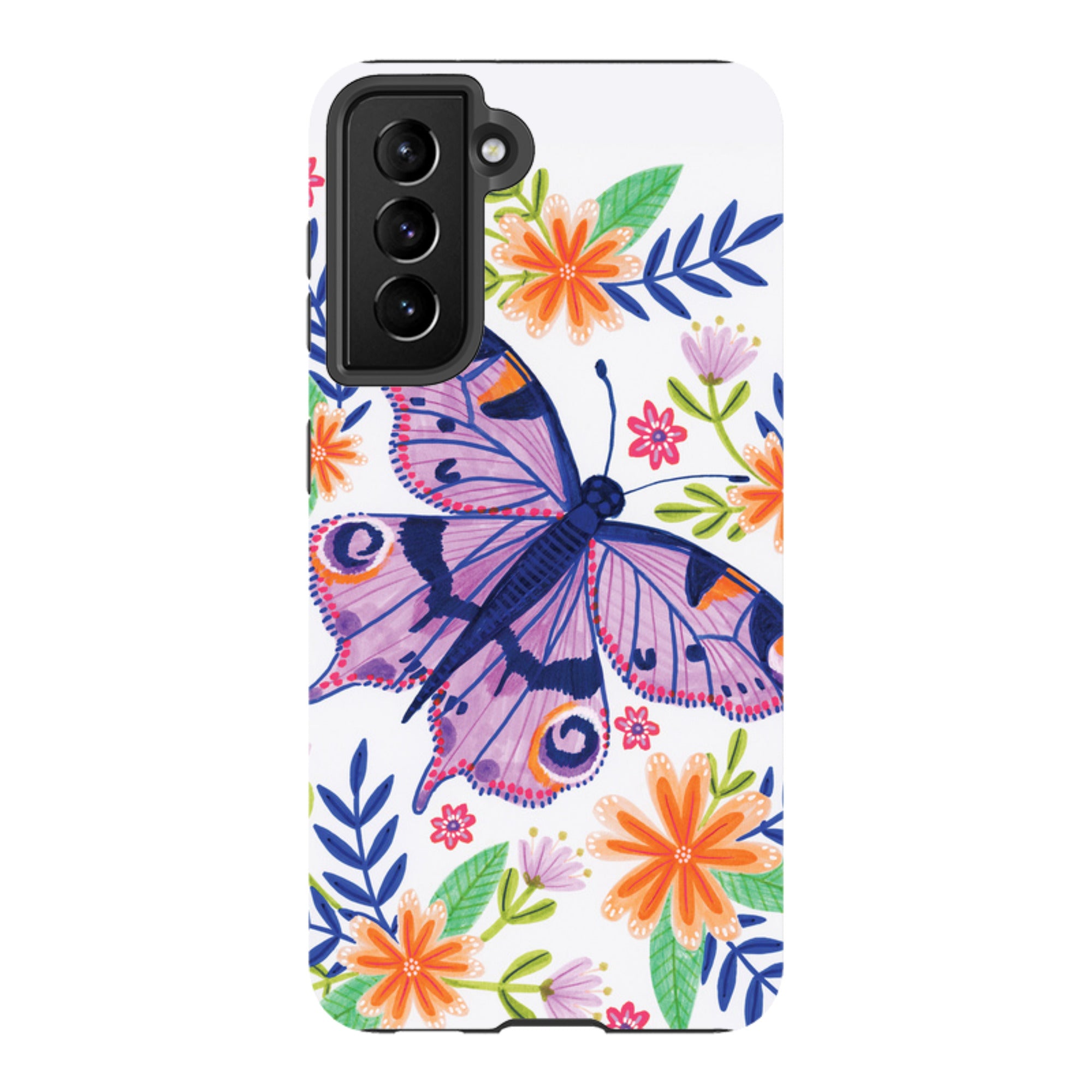 Samsung Tough Case - Floral Lilac Butterfly By Lee Foster Wilson