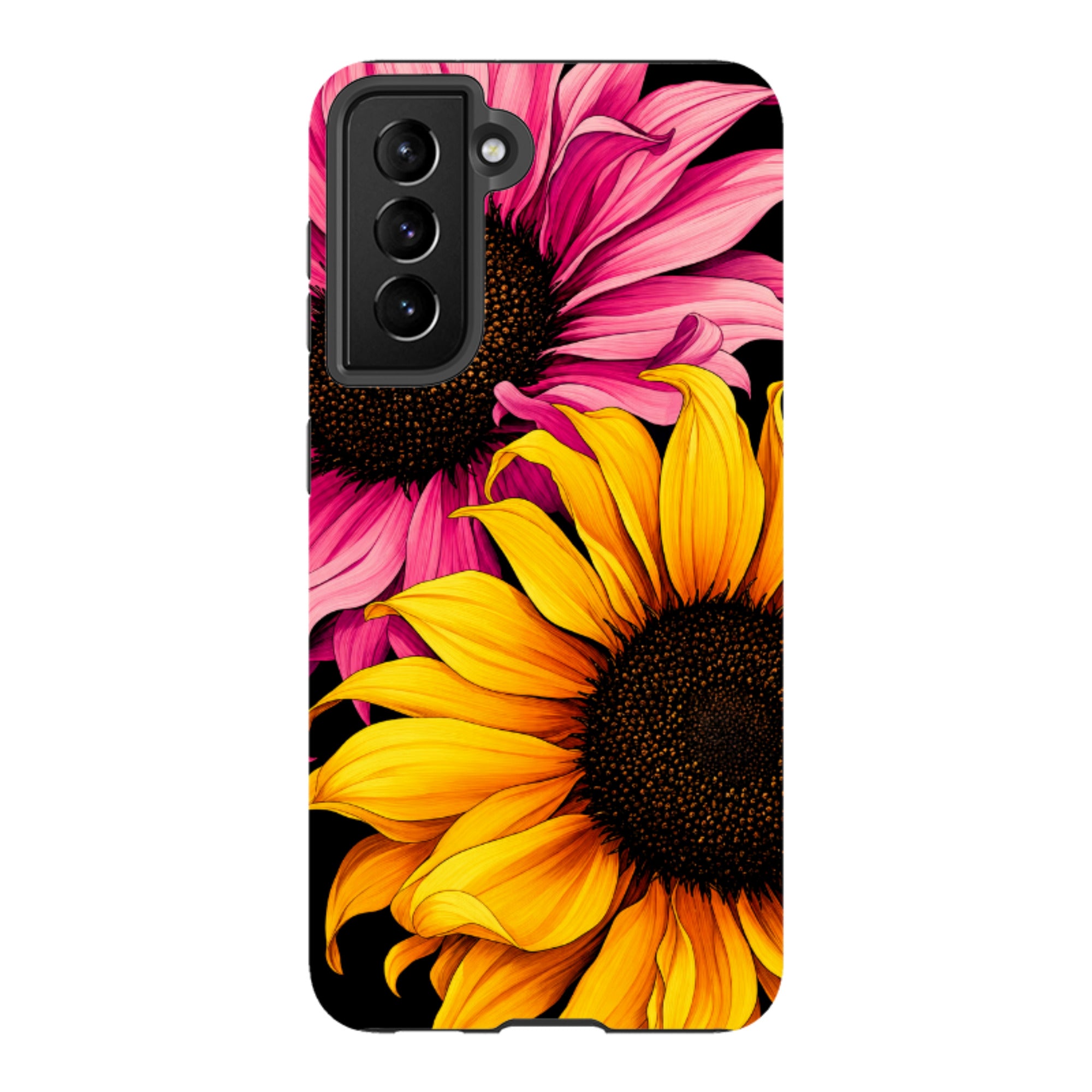 Samsung Tough Case - Yellow & Pink Sunflower