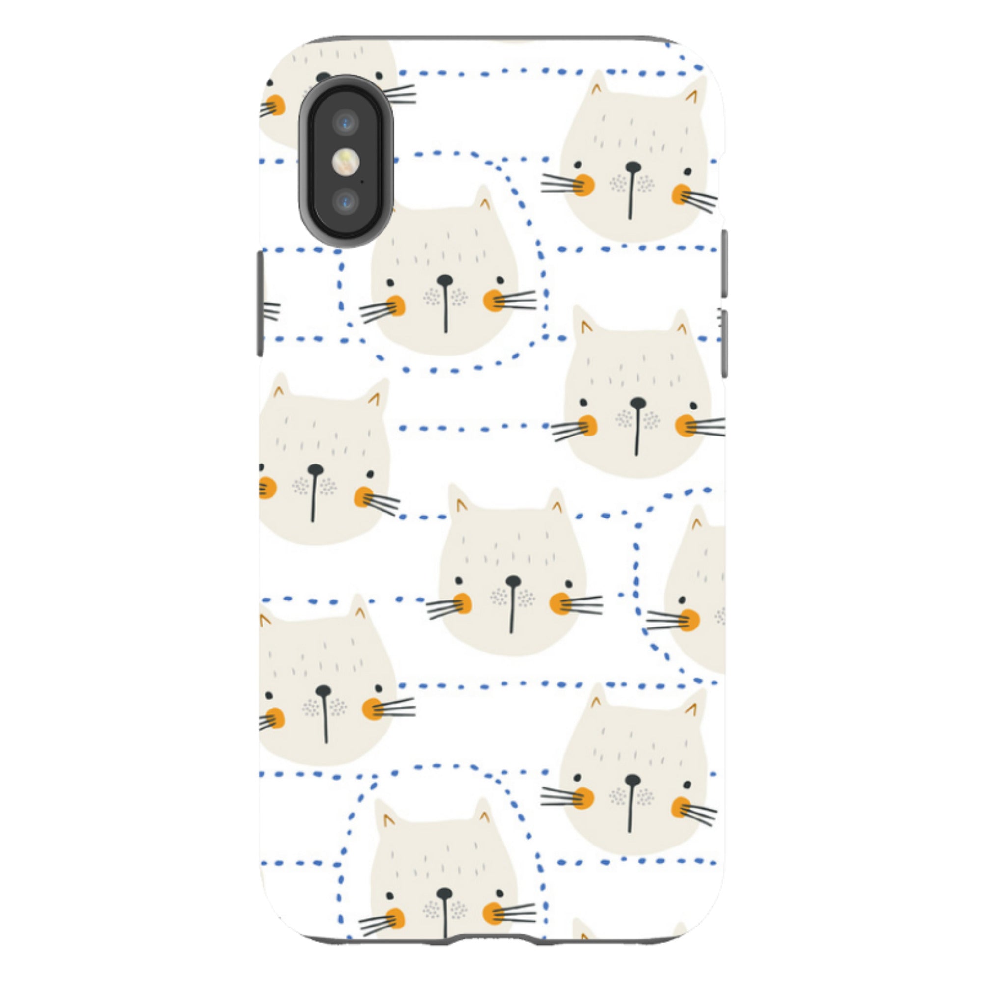 iPhone Tough Case - Cat Tiles