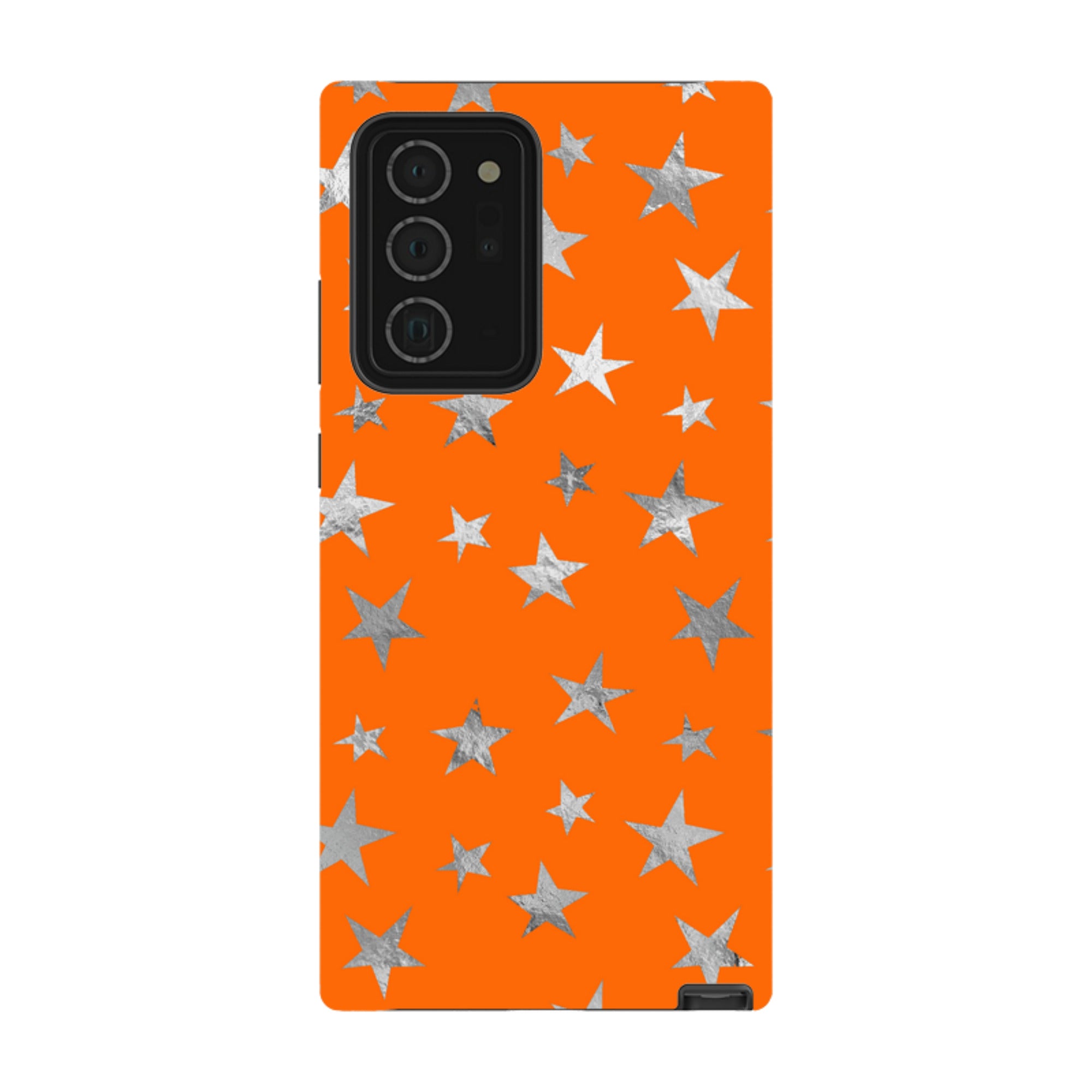 Samsung Tough Case - Orange and Silver Stars