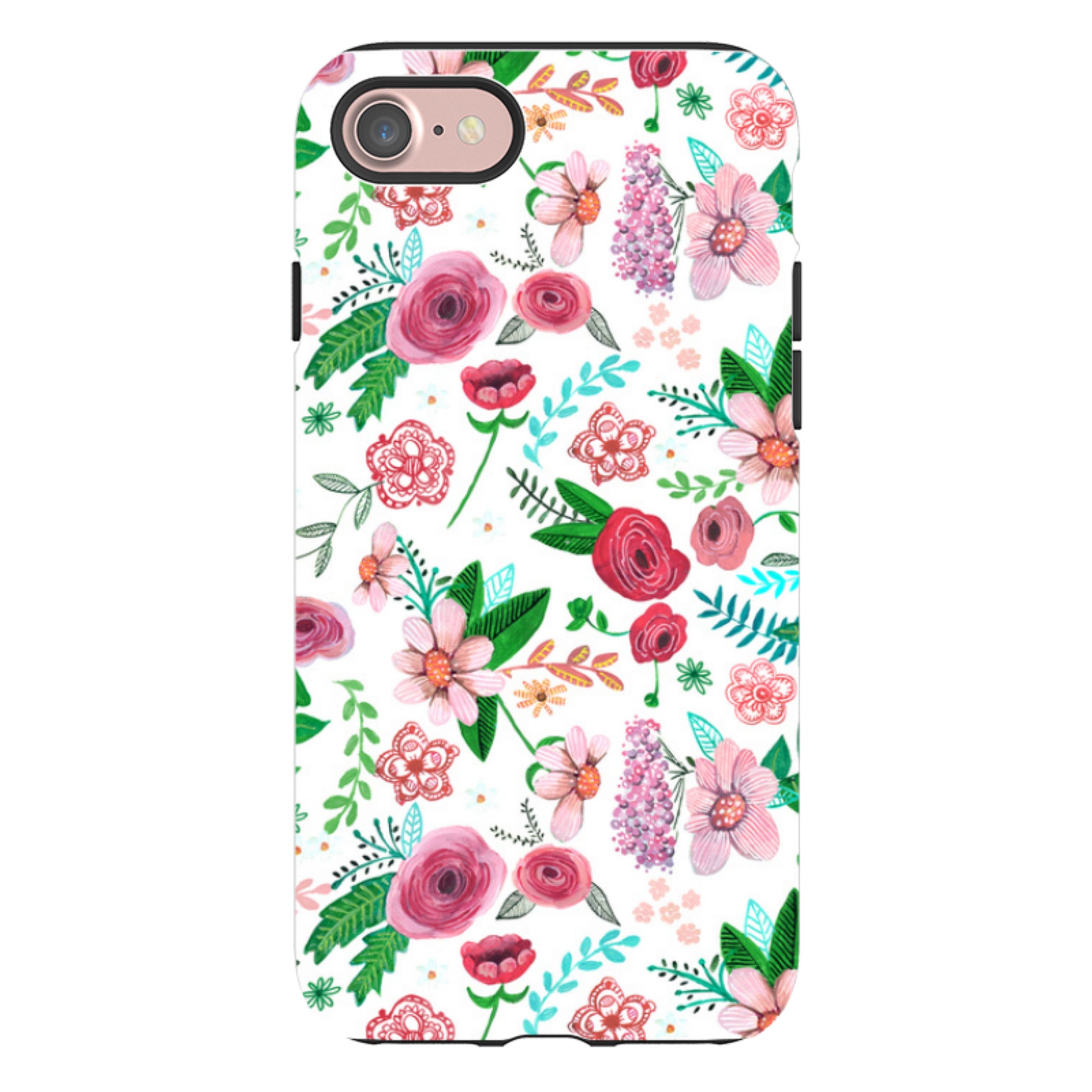 iPhone Tough Case - White Floral By Caroline Bonne Muller