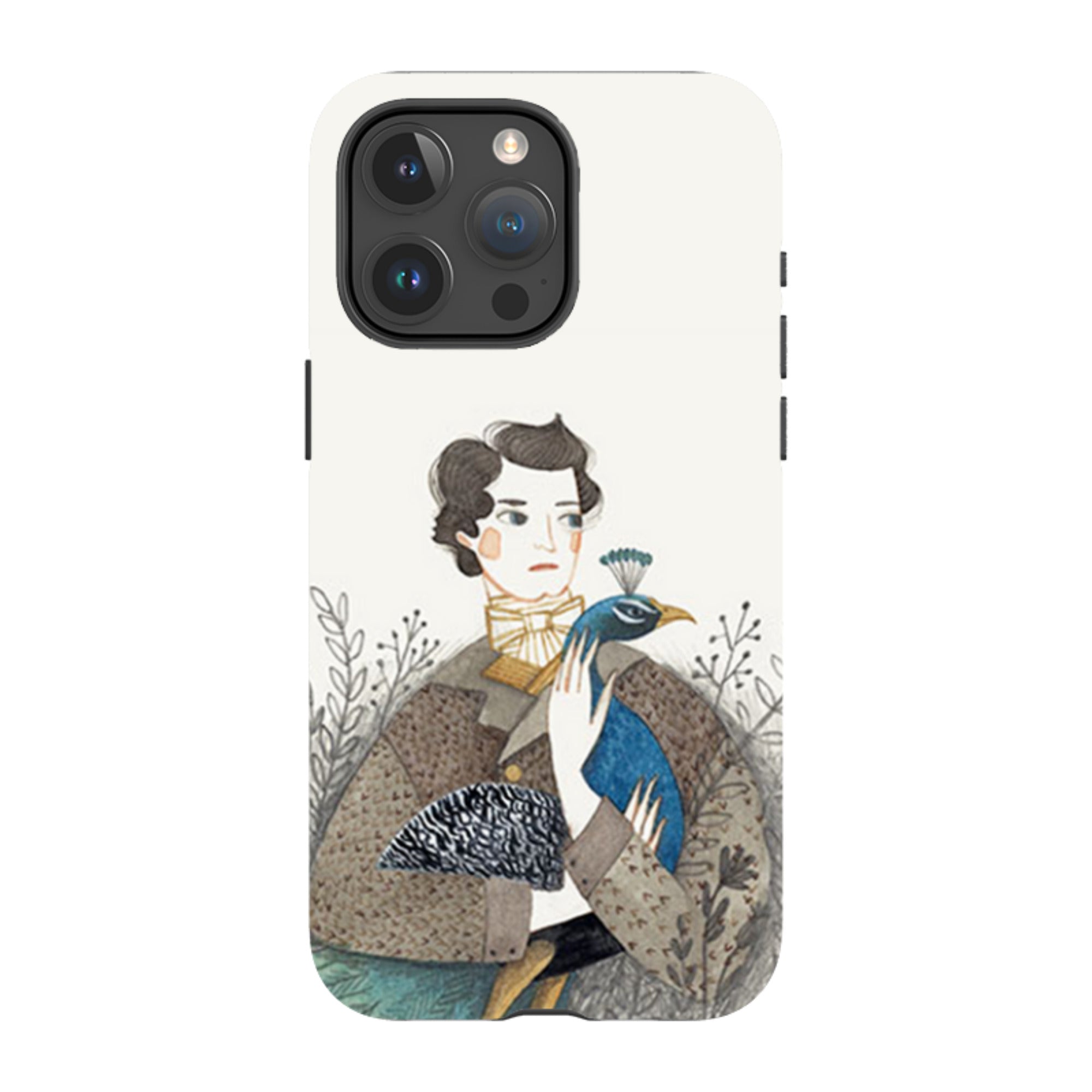 iPhone Tough Case - Man With Peacock By Meghann Rader