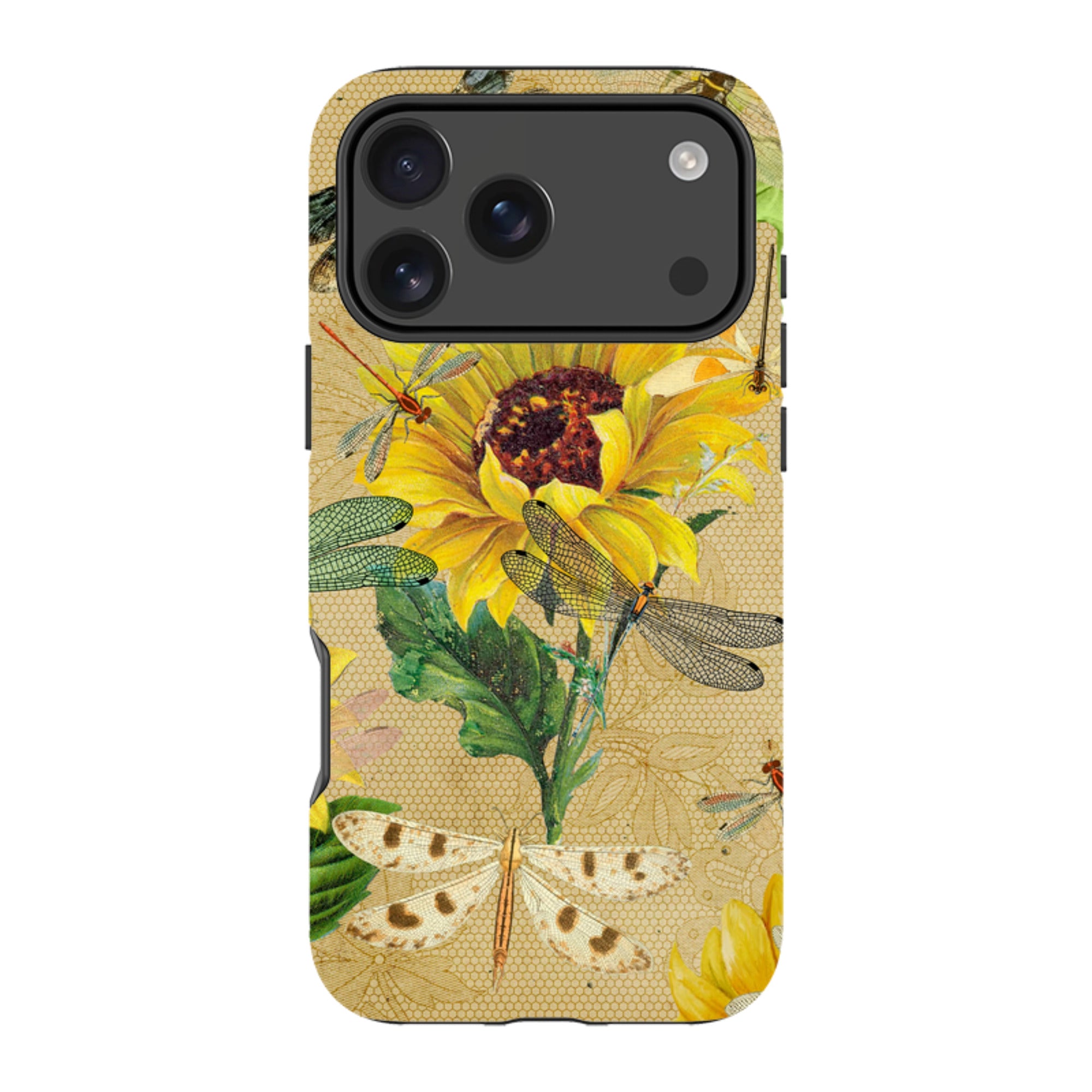 iPhone MagSafe Tough Case - Drangonflies and Sunflowers