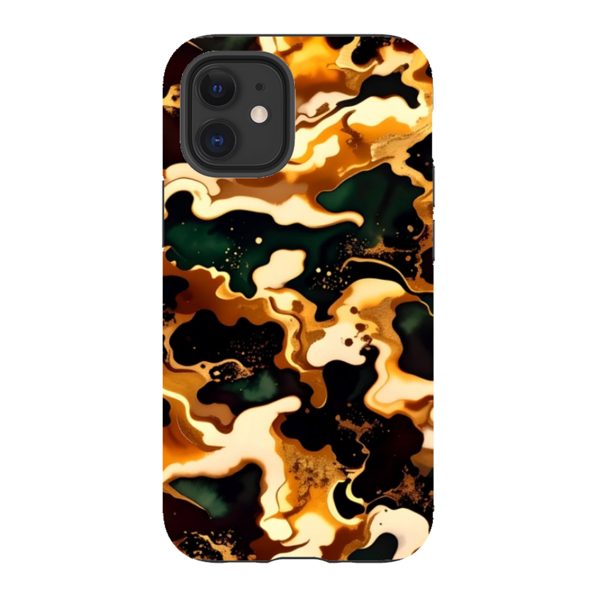iPhone Tough Case - Green Fire Marble