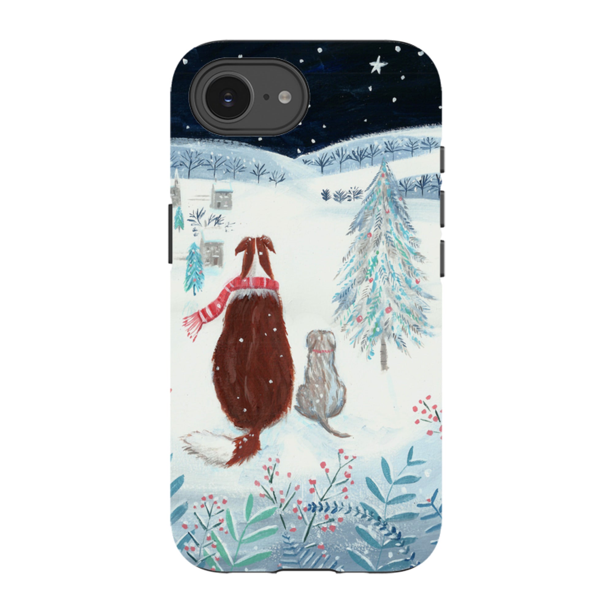 iPhone Tough Case - Snow Dogs By Mary Stubberfield