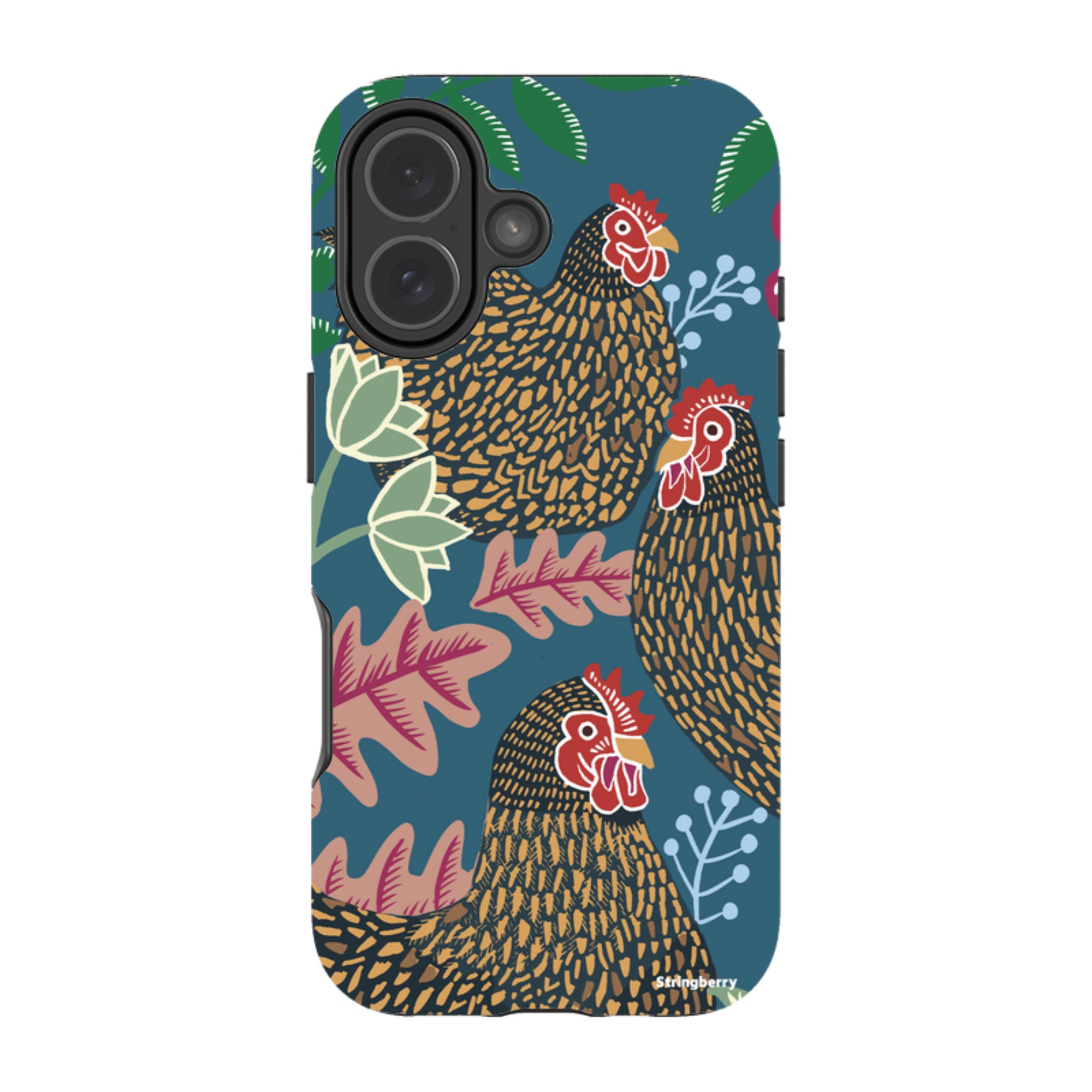 iPhone Tough Case - Three French Hens By Kate Heiss