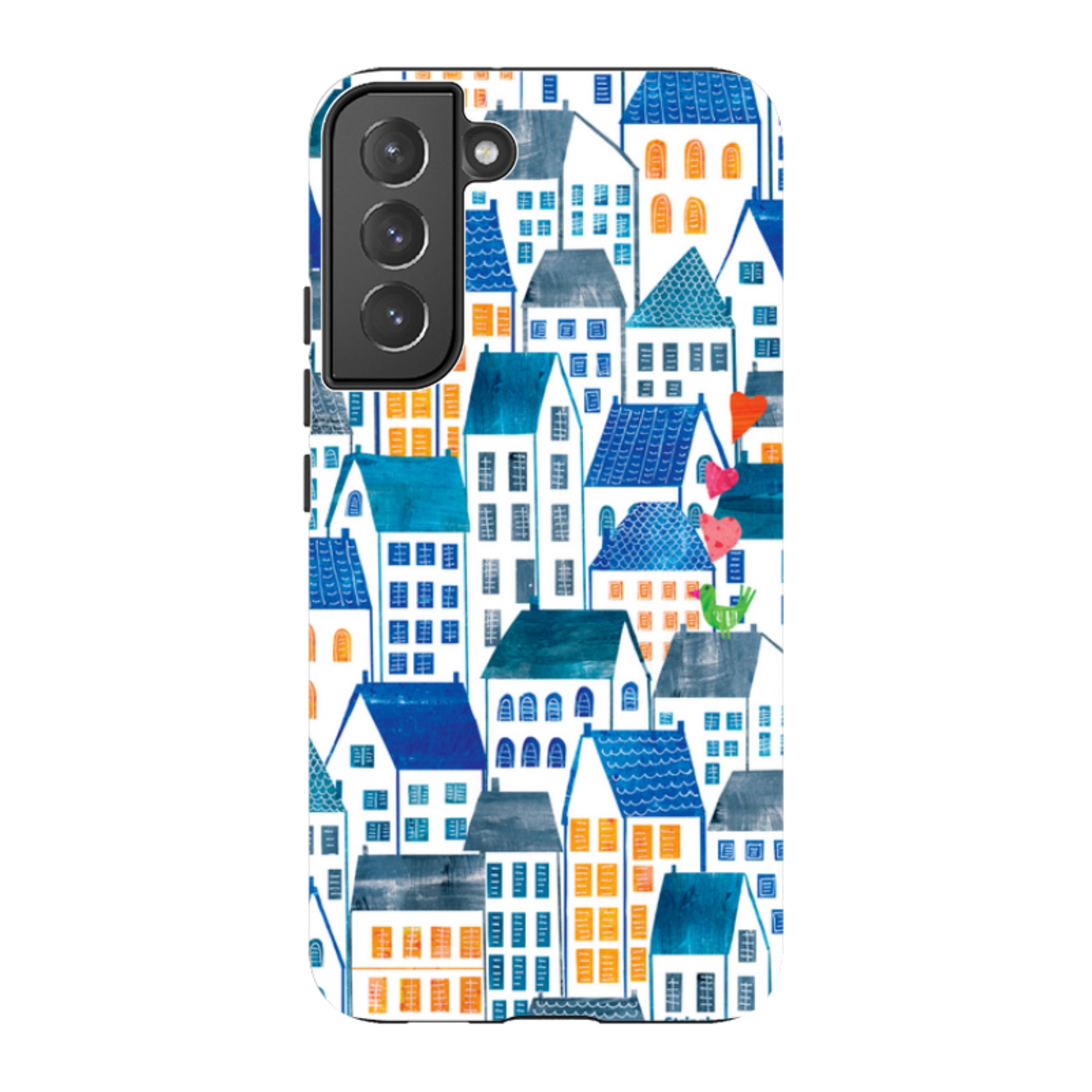 Samsung Tough Case - Blue Rooftop Houses By Tracey English