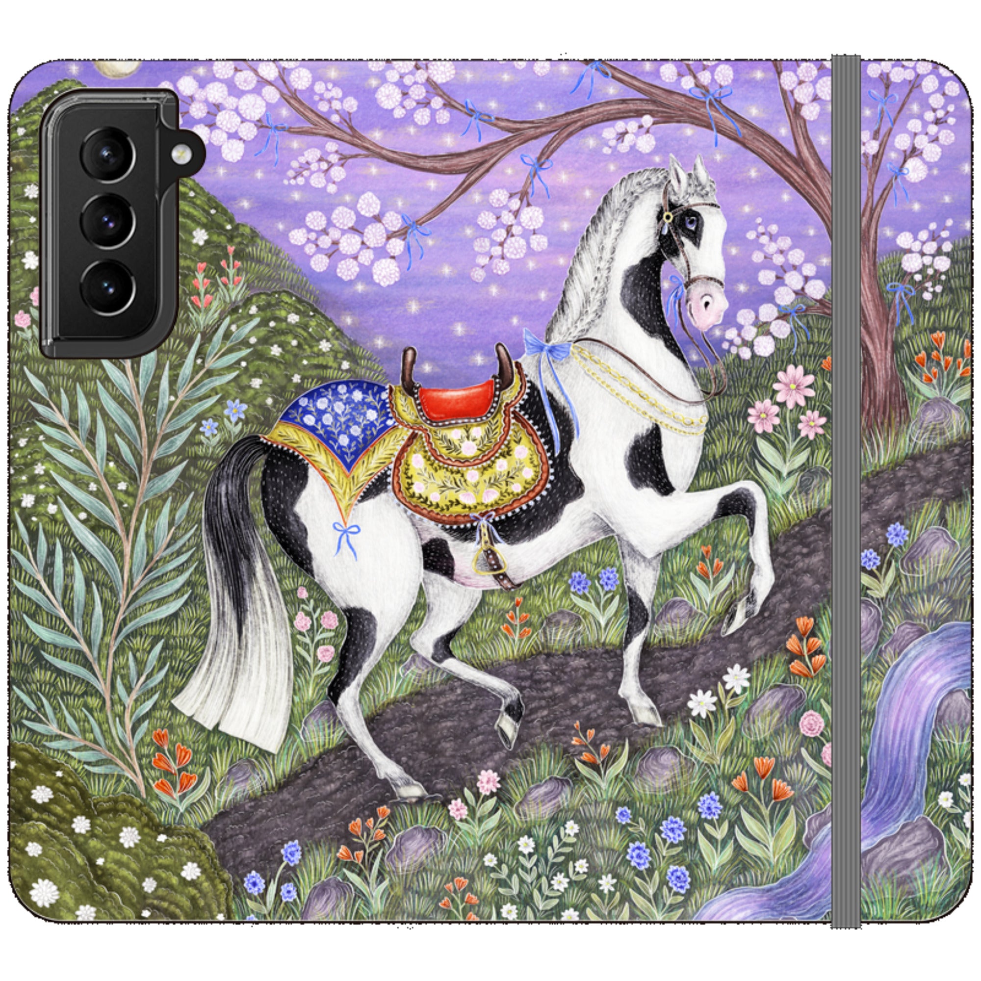 Sunset Steed Wallet Case By Catherine Rowe
