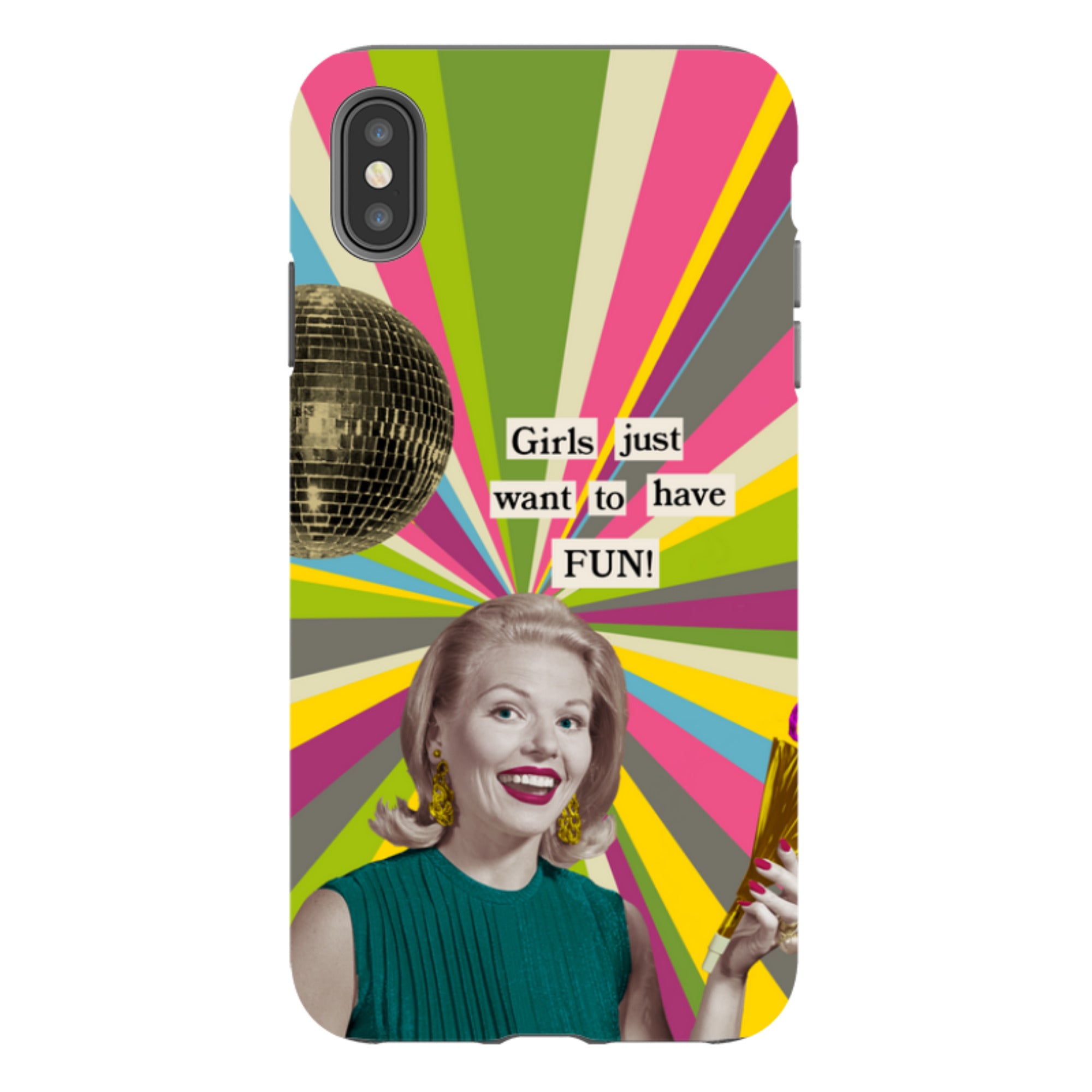 iPhone Tough Case - Girls want to have fun By Clare Jordan