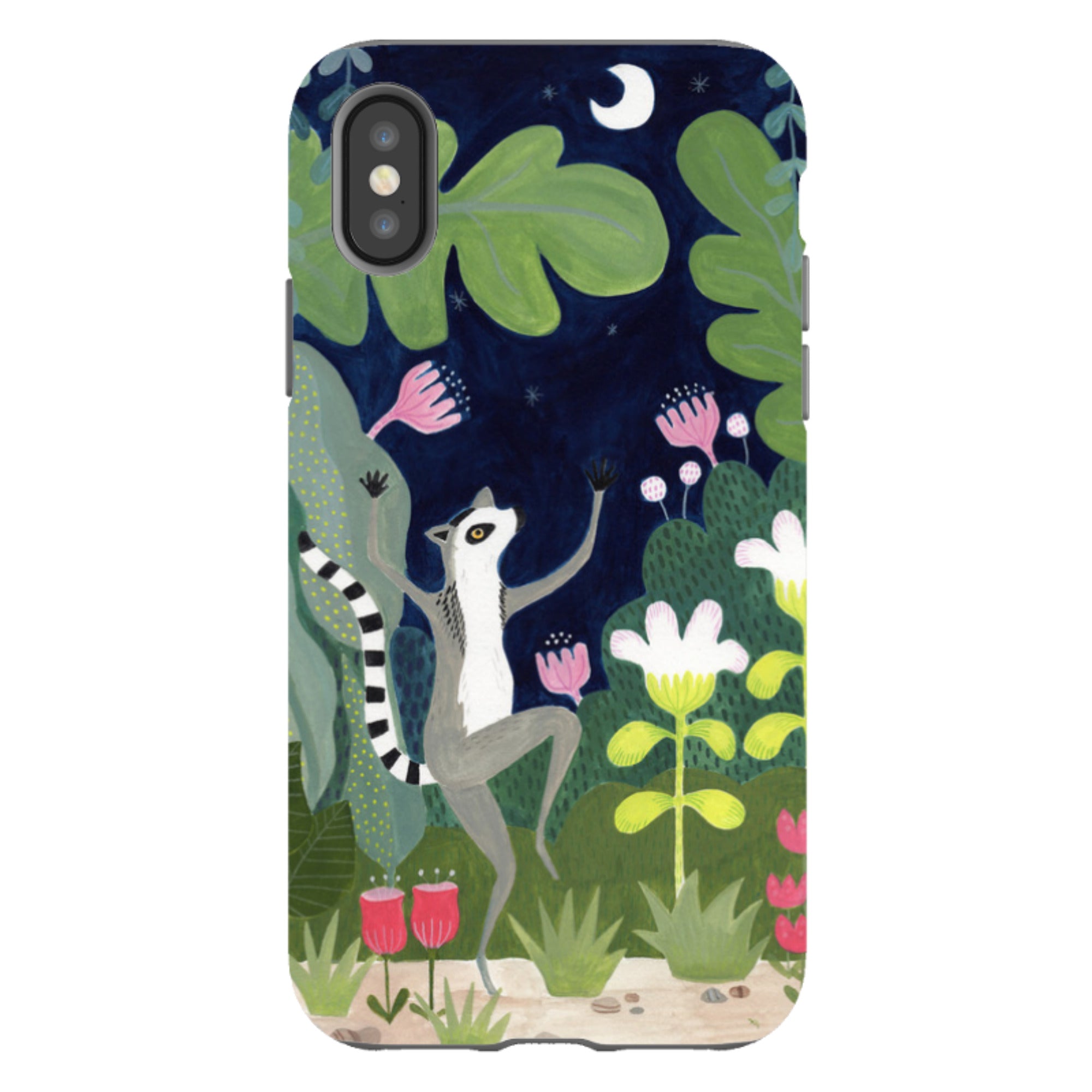 iPhone Tough Case - Dancing Lemur By Bex Parkin