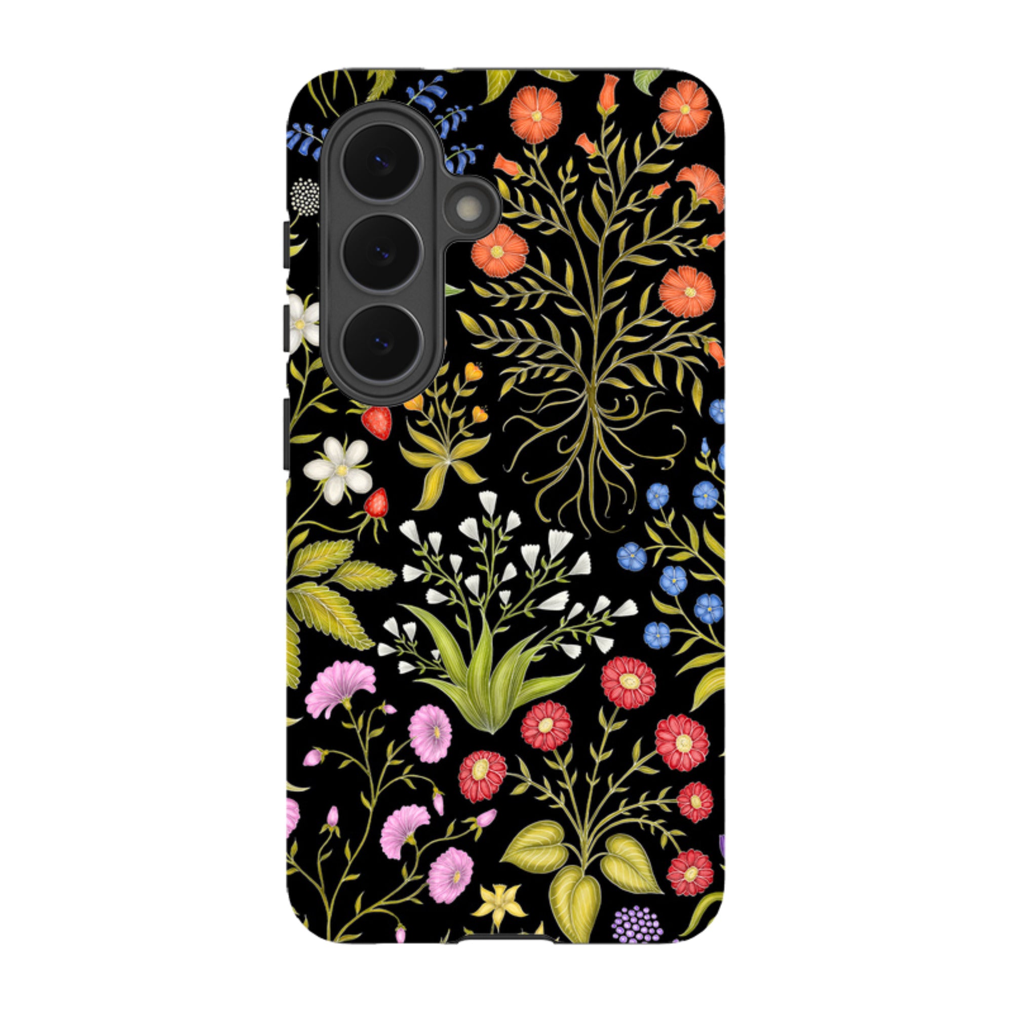 Samsung Tough Case - Fleurs Black By Catherine Rowe