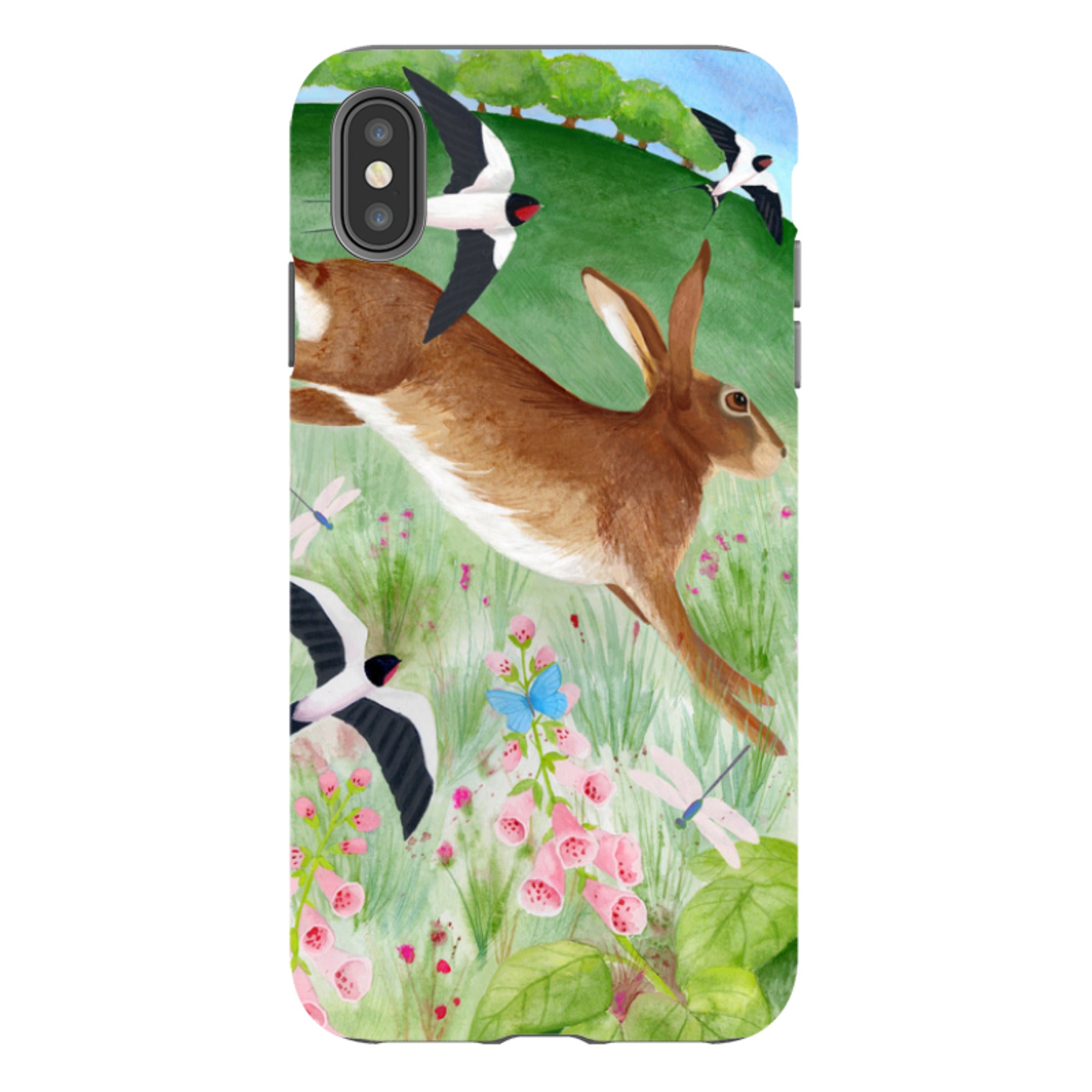 iPhone Tough Case - Hares And Swallows By Bex Parkin