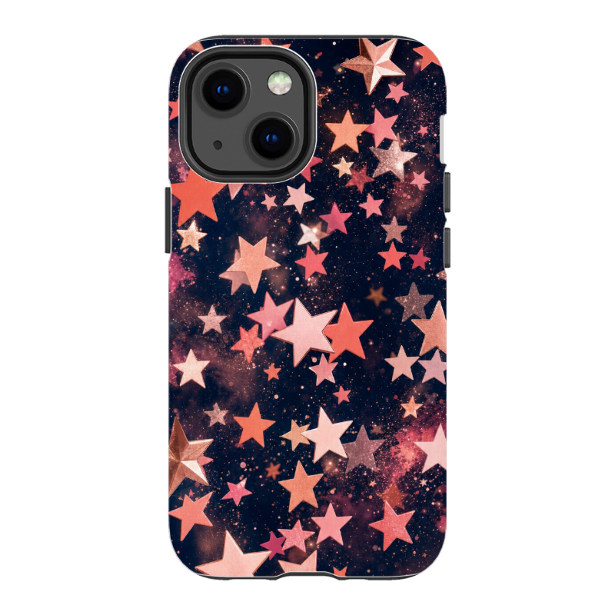 iPhone Tough Case - Rose Gold Galaxy Star