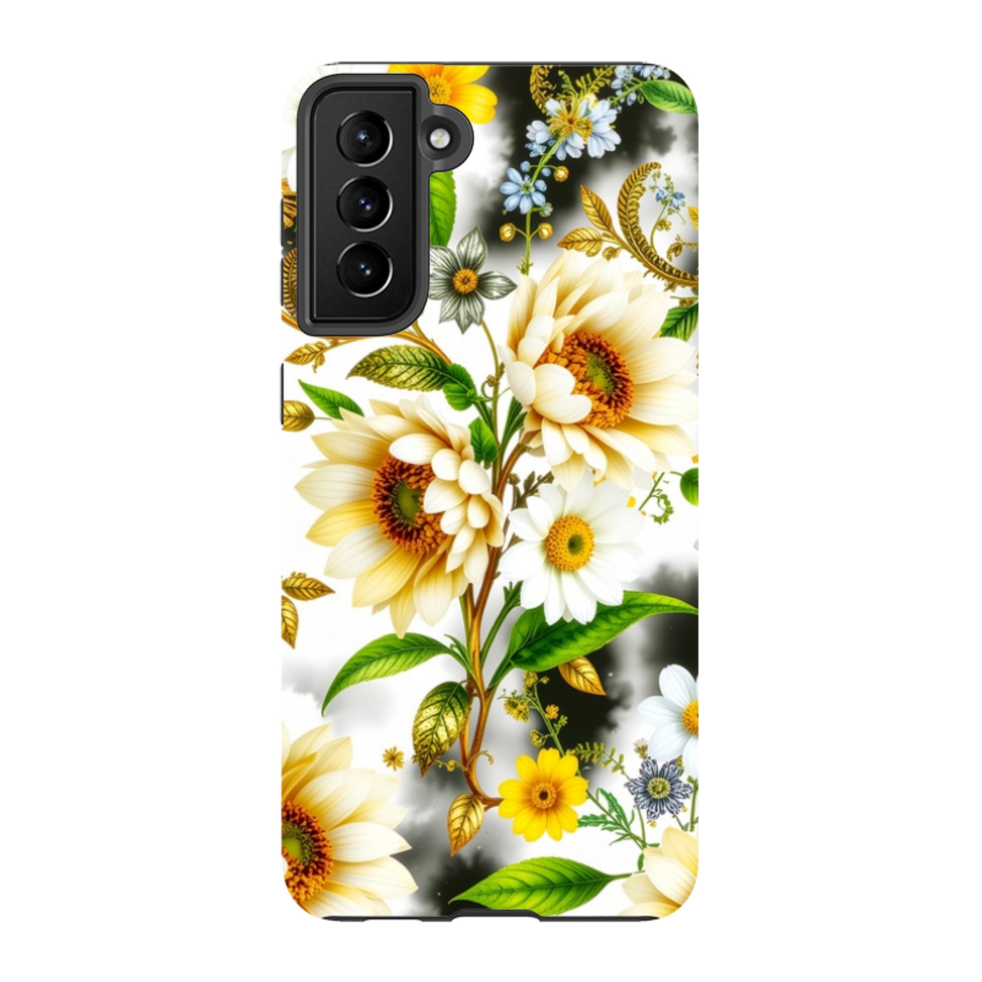 Samsung Tough  Case - Gold Flowers