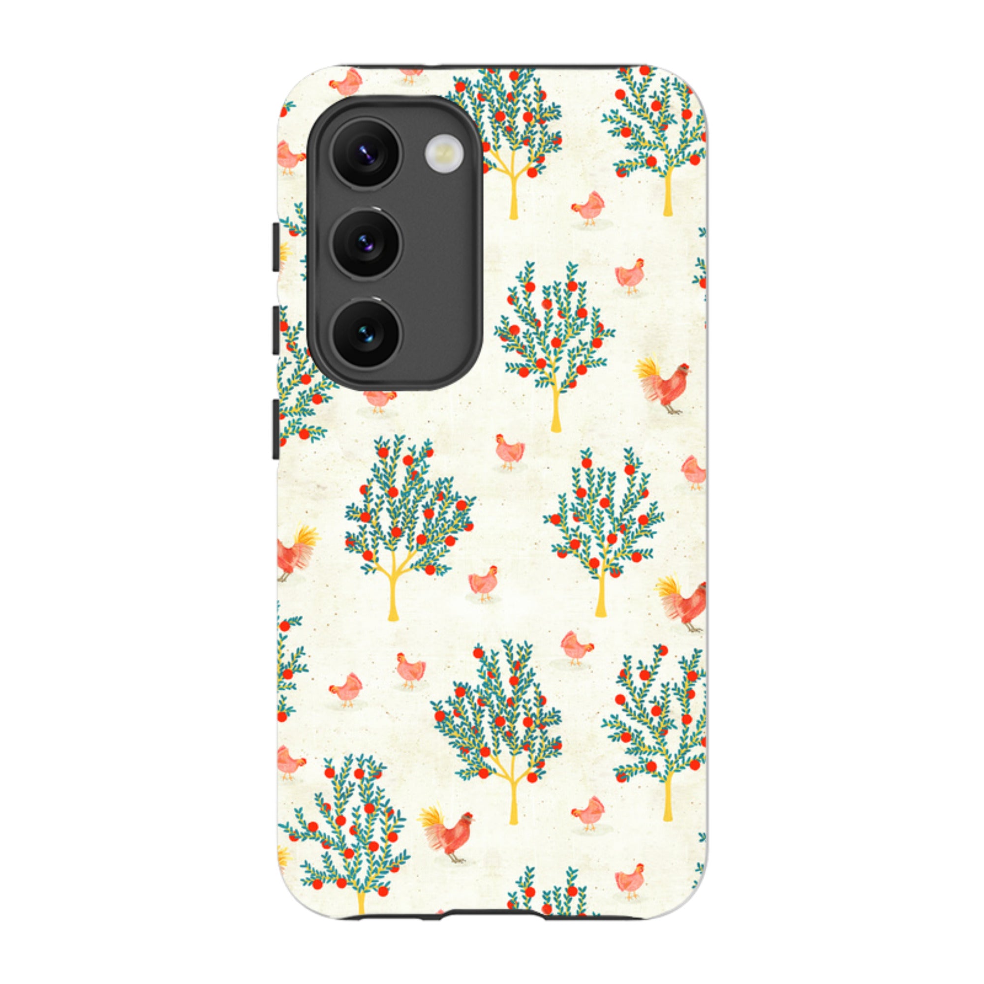 Samsung Tough Case - Apple Trees And Chickens Cream By Katherine Quinn