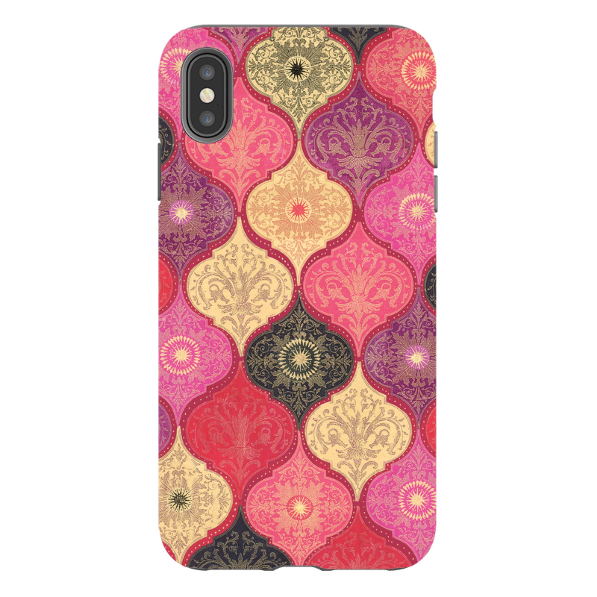 iPhone Tough Case - Red Damask By Jehane