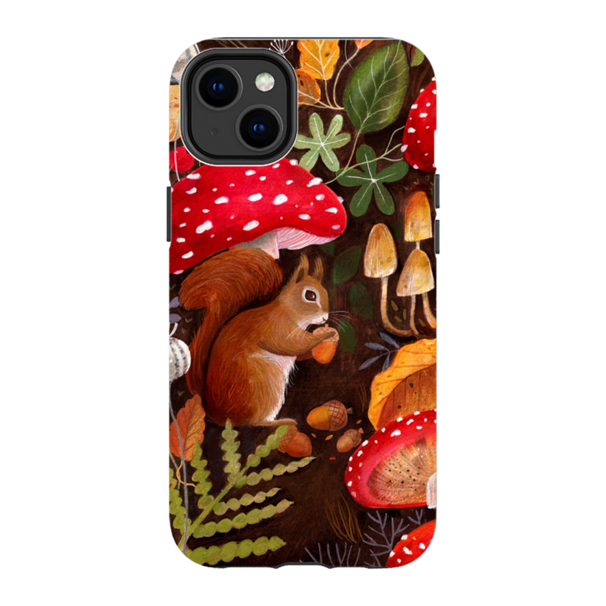 iPhone MagSafe Tough Case - Squirrel Mushrooms By Bex Parkin