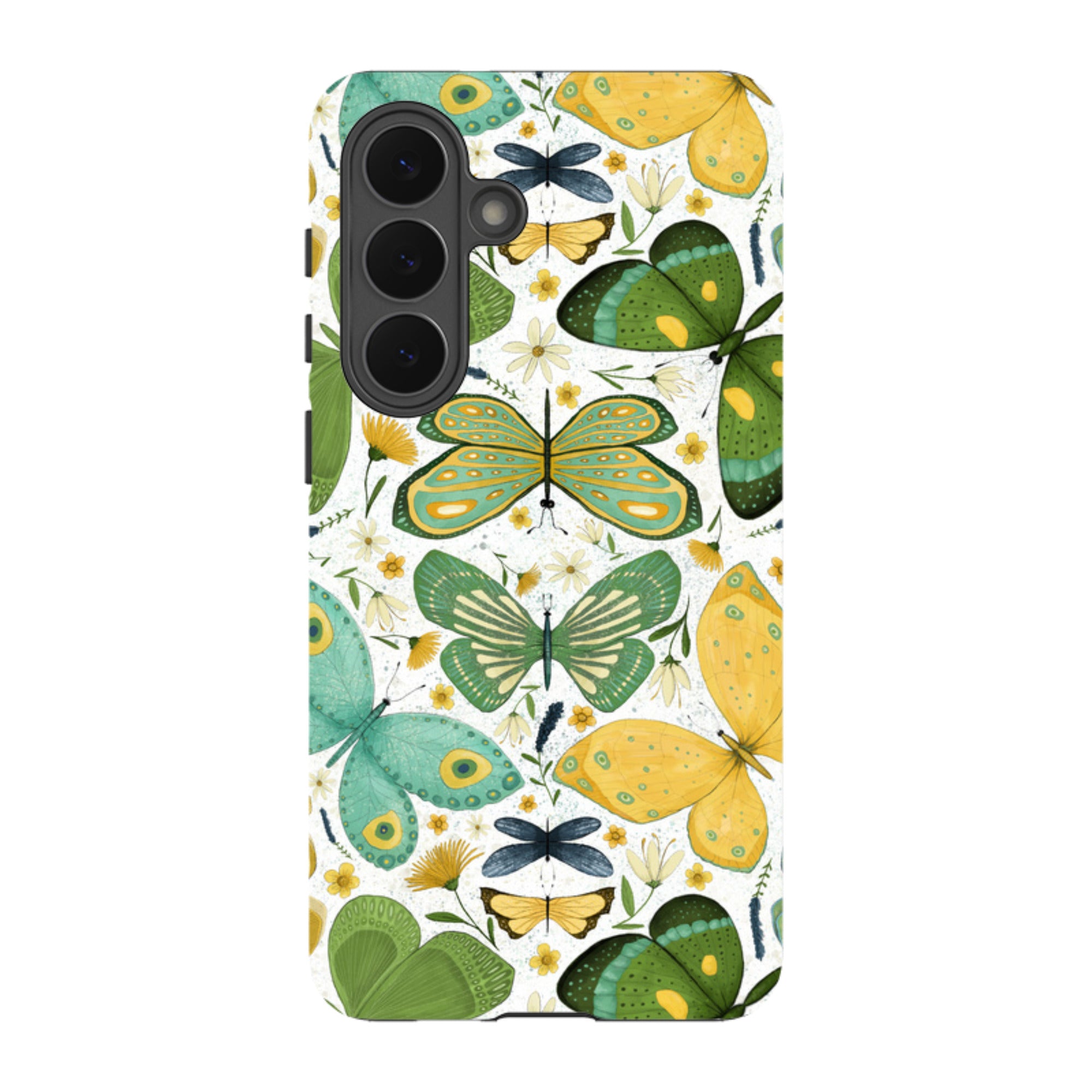 Samsung Tough Case - Green Butterflies By Maja Lindberg
