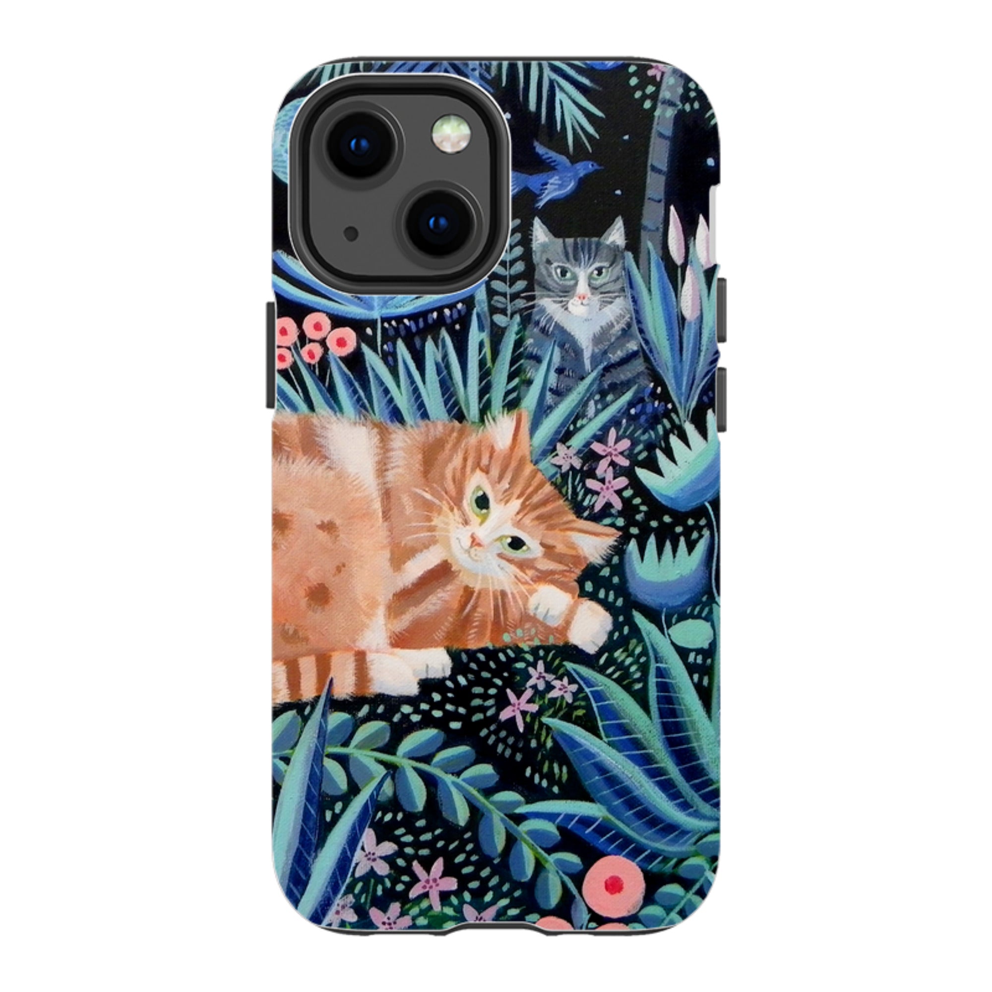 iPhone Tough Case - Night Cats By Mary Stubberfield