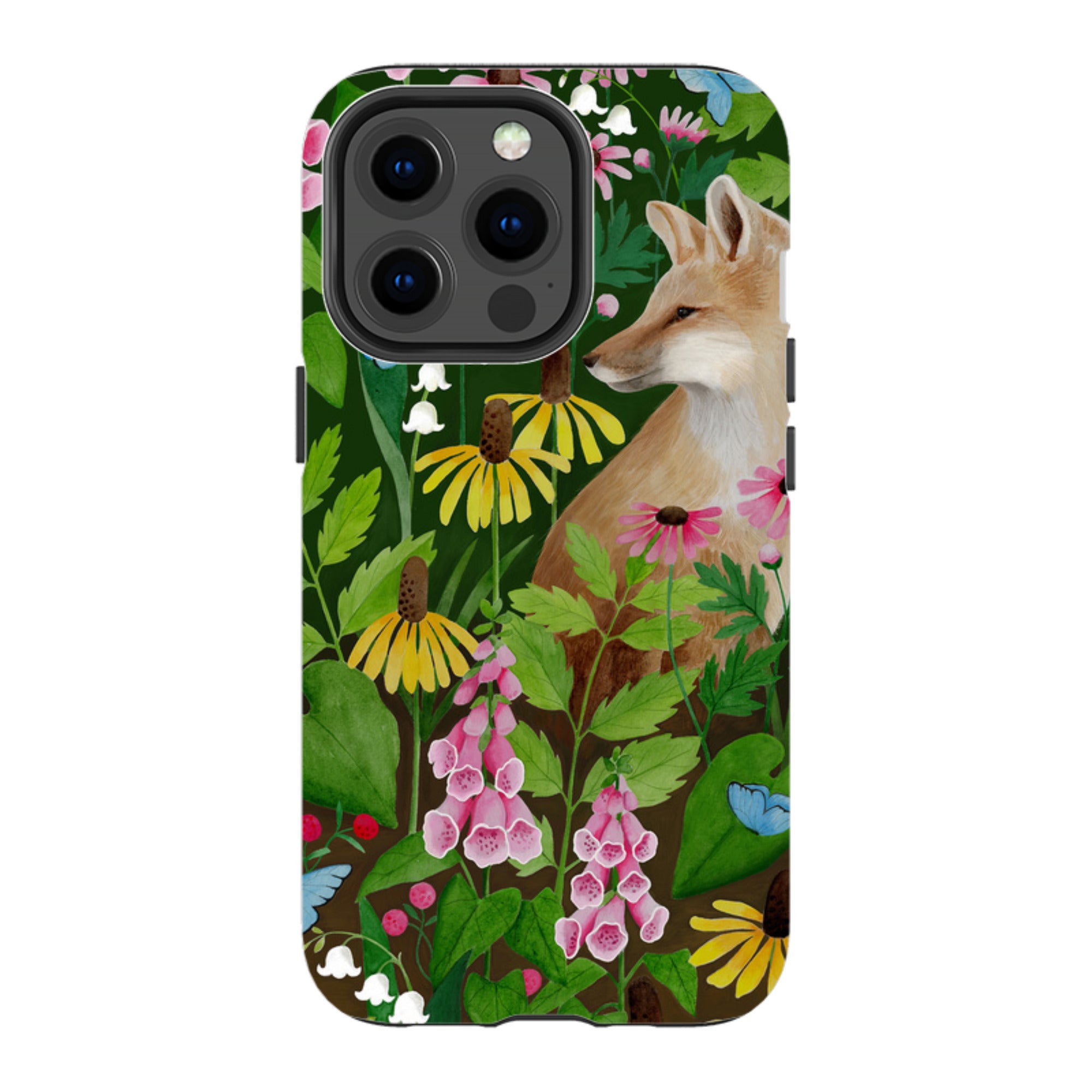 iPhone Tough Case - Fox And Foxgloves By Bex Parkin